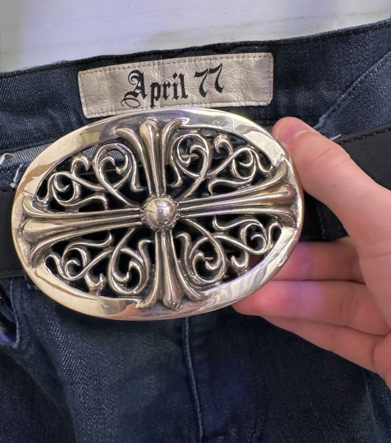 Chrome Hearts Chrome Hearts XL Giant Huge Oval Cross Belt Buckle Size ONE SIZE - 4 Thumbnail