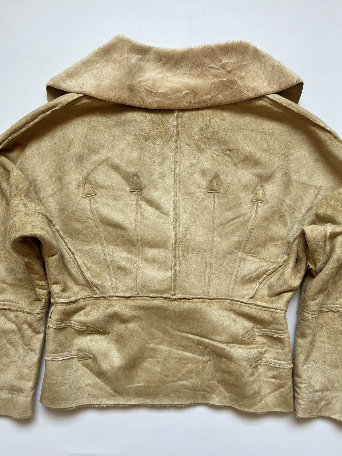 Vintage E-clat Women's Sheepskin Shearling Coat Jacket Japanese Size S / US 4 / IT 40 - 9 Thumbnail
