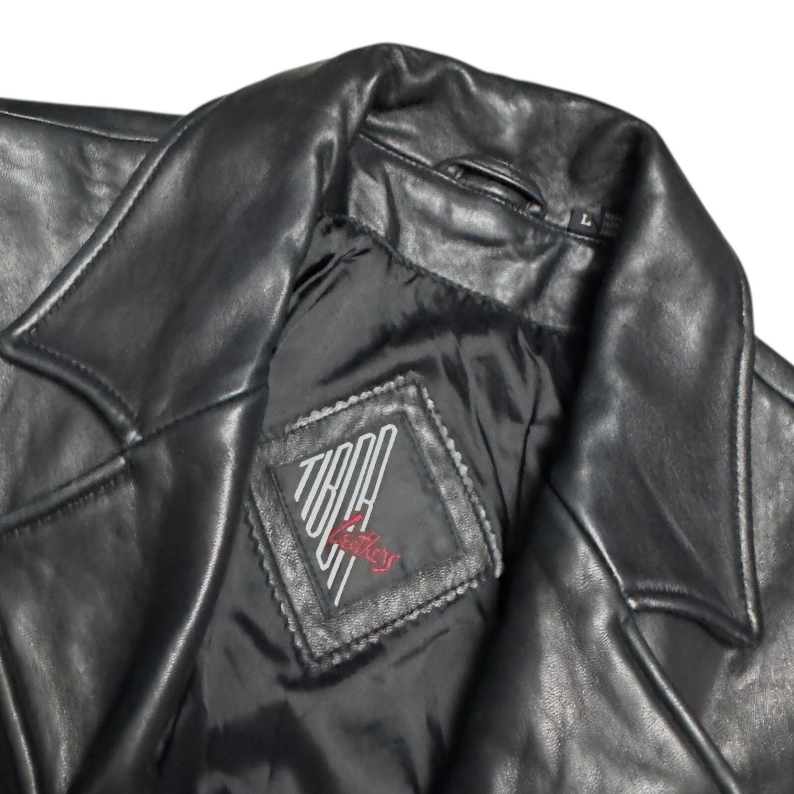 Leather × Vintage TIBOR LEATHER Black Luxury Designer Vintage Y2K Jacket Large Size L / US 10 / IT 46 - 7 Thumbnail