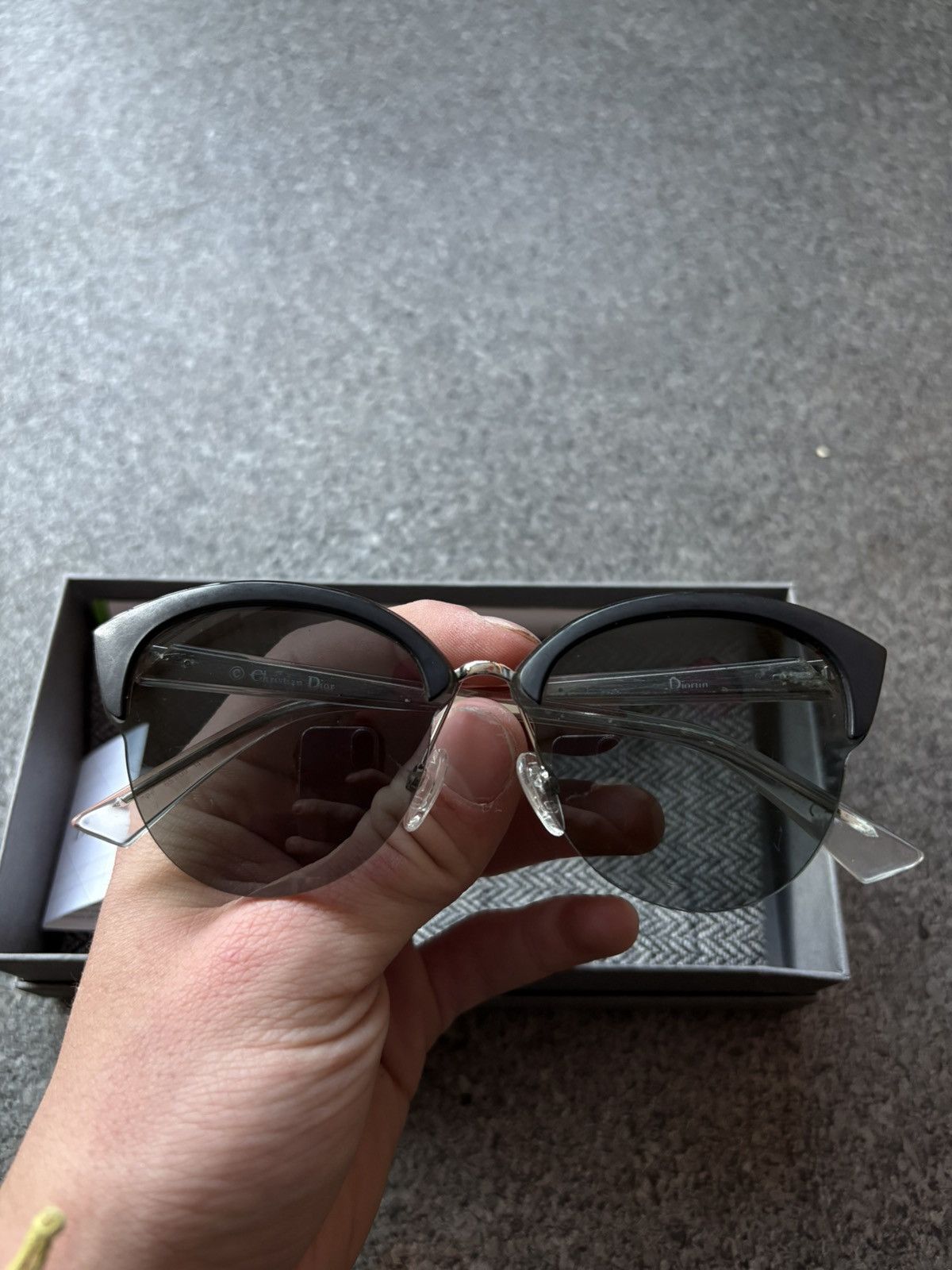Christian Dior Monsieur × Designer × Dior Christian Dior Diorama G5V2K Sunglasses Cat Eye FULL SET Size ONE SIZE - 4 Thumbnail