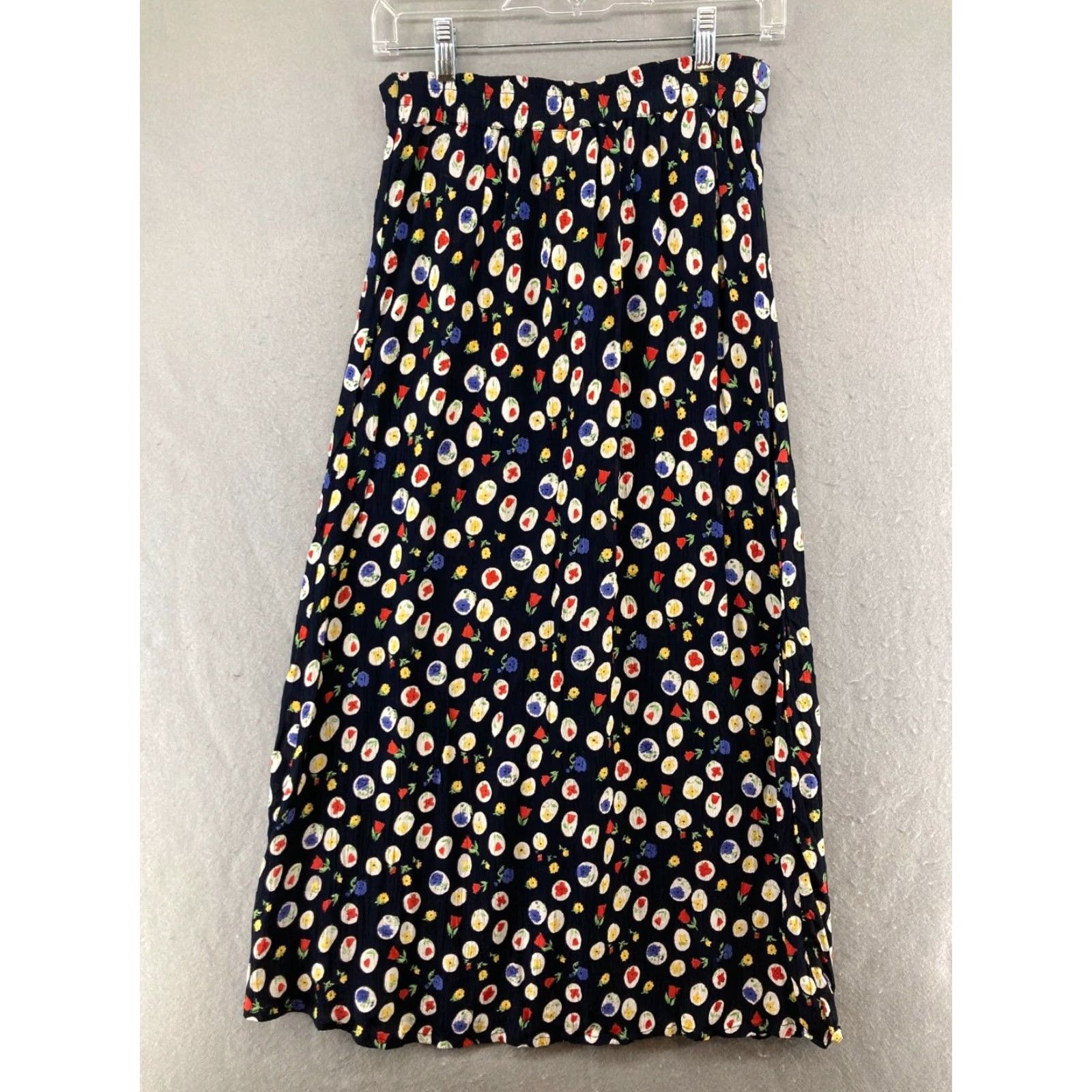 Vintage VINTAGE Paul Harris Denim Floral Maxi Skirt Medium Blue 90s Womens Size 32" / US 10 / IT 46 - 5 Thumbnail