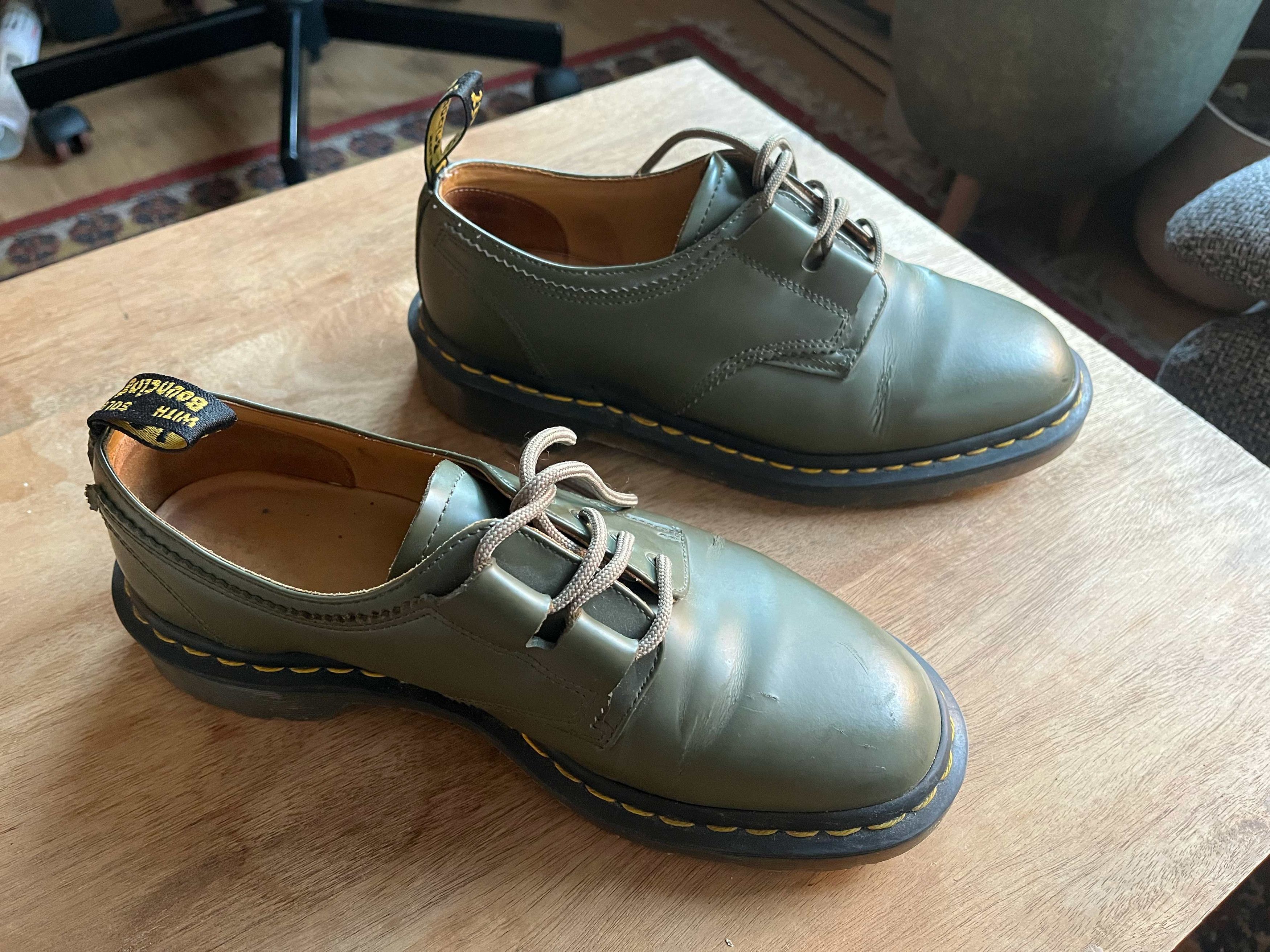 Dr. Martens × Engineered Garments Limited Edition Archive EG Smooth Ghille Shoe Khaki Size US 5.5 / EU 38 - 11 Thumbnail