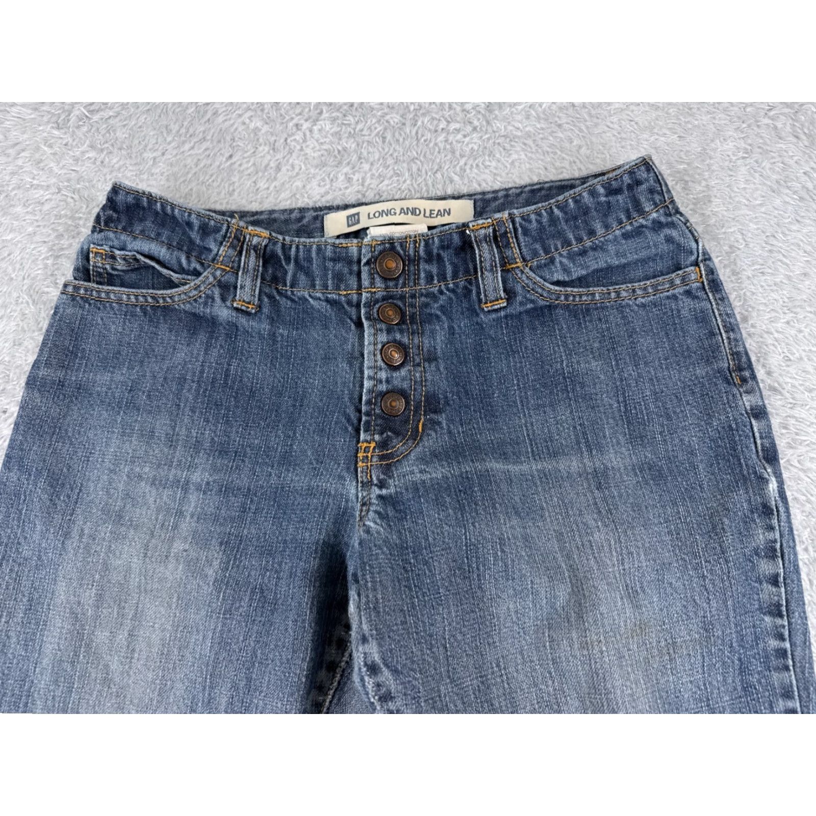 Gap GAP Jeans Womens 6 Blue Denim Cotton Blend 27x30 Low Rise Long And Lean Size 28" / US 6 / IT 42 - 4 Thumbnail