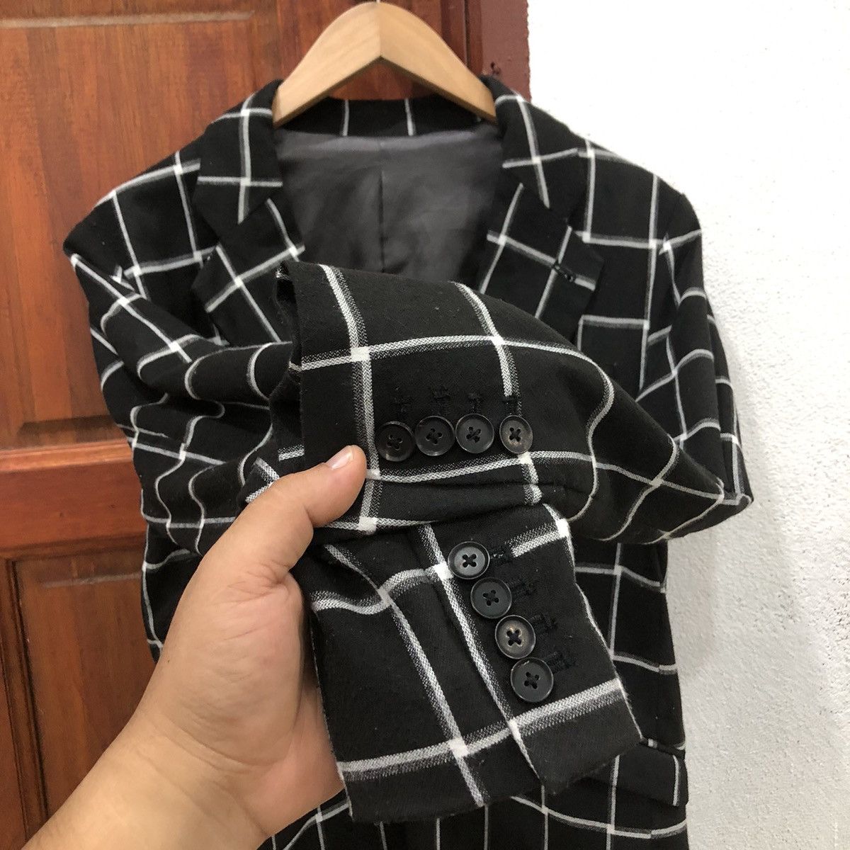 Designer × Japanese Brand × NO ID No Id Black Square Style Blazer Jacket Size 34R - 4 Thumbnail