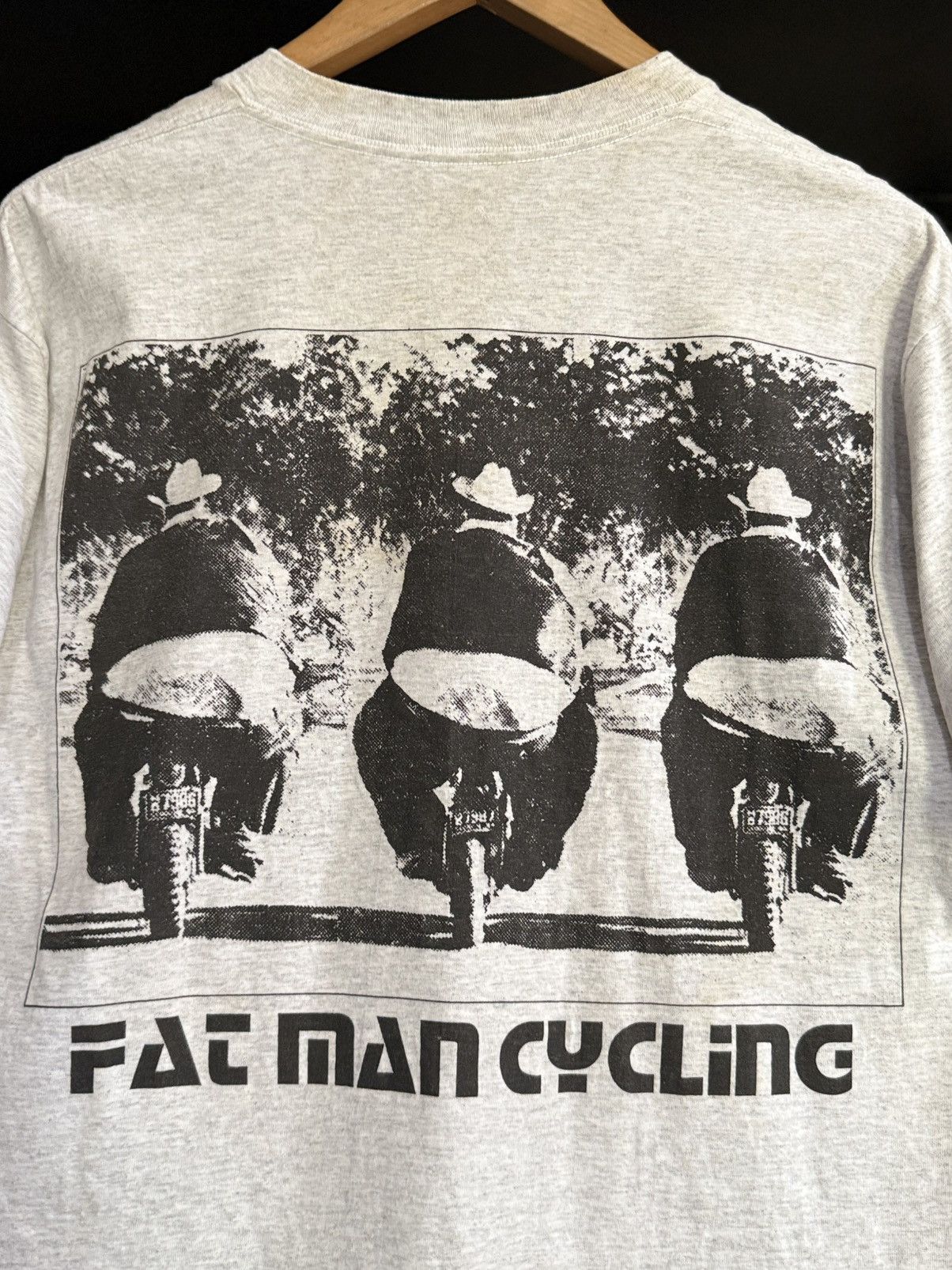 Vintage Vintage 90s Fat Man Cycling Faded Tee Size US L / EU 52-54 / 3 - 2 Thumbnail