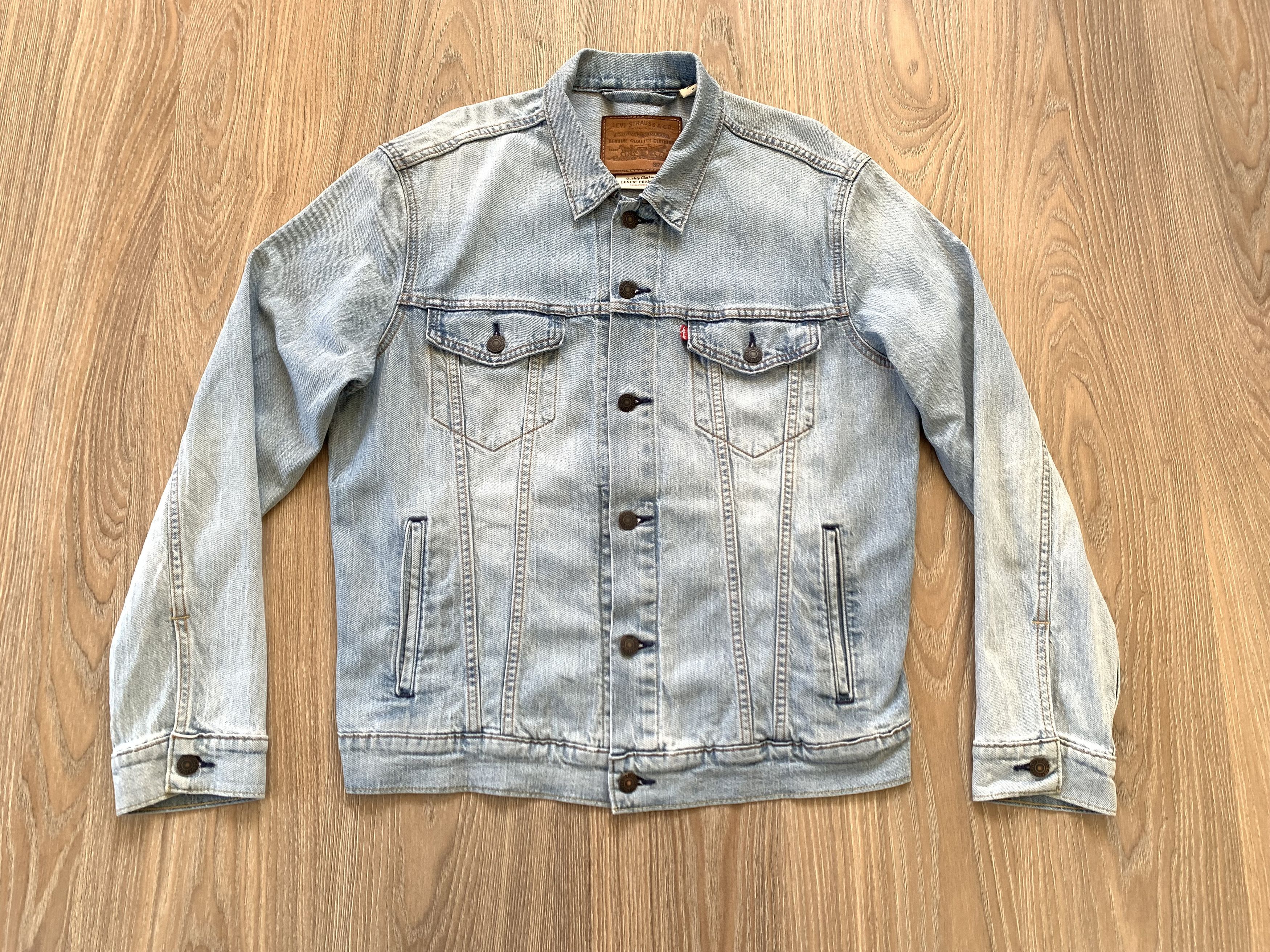 Levi's Levi’s Premium Light Blue Stretch Denim Jacket Size US M / EU 48-50 / 2 - 2 Thumbnail