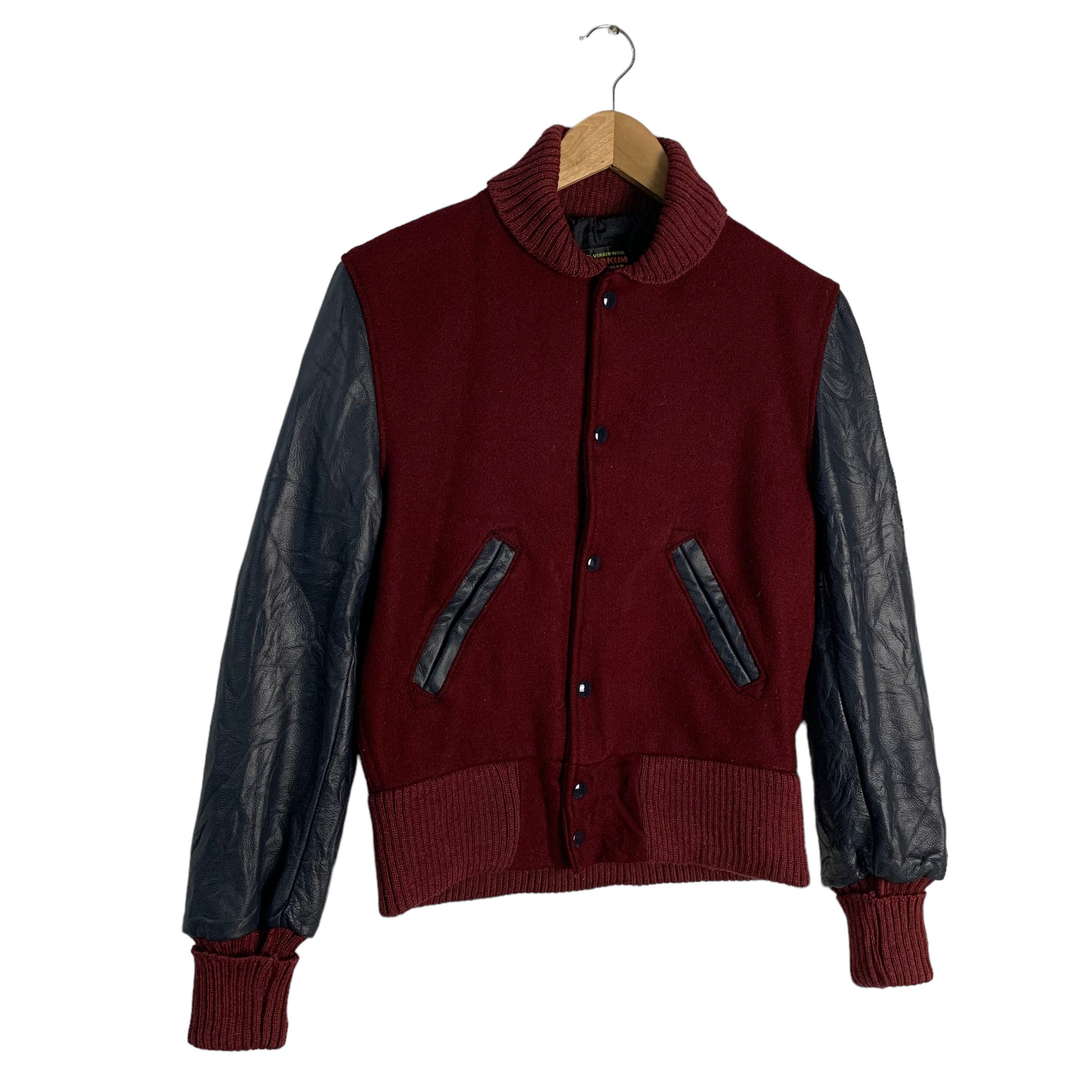 Skookum Vintage 60’s Skookum Letterman Leather Wool Varsity Jacket Size XS / US 0-2 / IT 36-38 - 3 Thumbnail