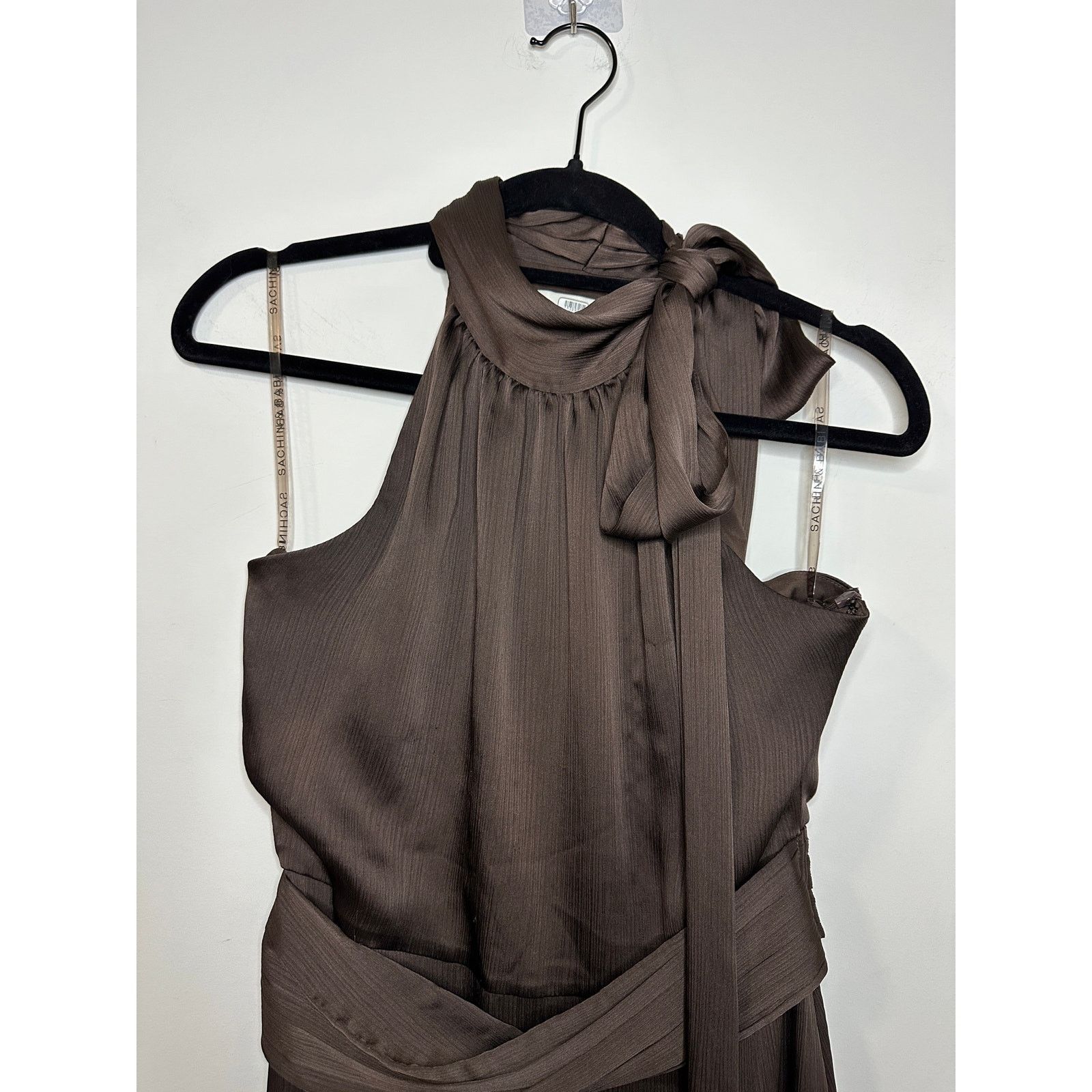 Sachin & Babi Sachin & Babi Size 2 Kayla Chocolate Brown Sleeveless Gown Size XS / US 0-2 / IT 36-38 - 8 Thumbnail