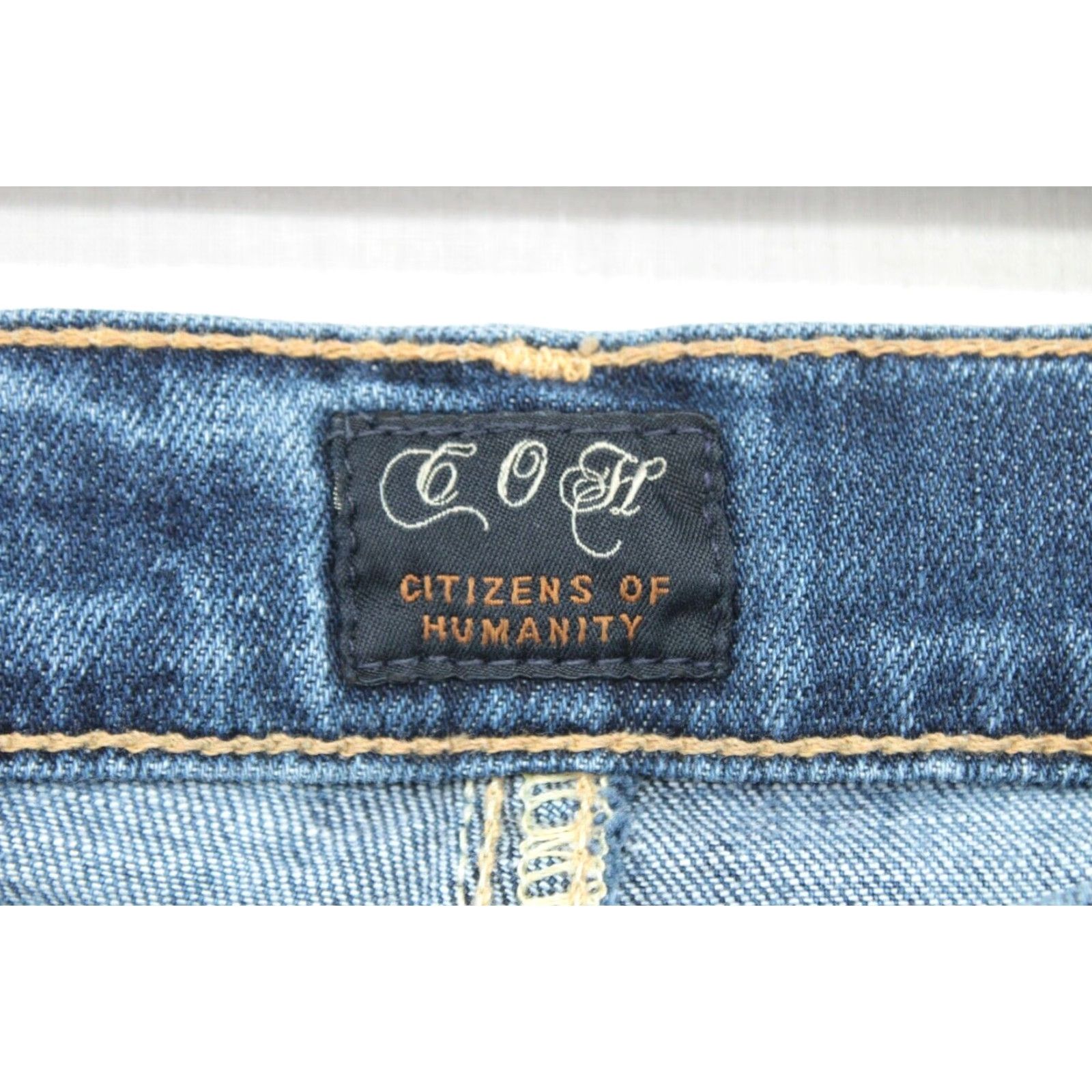 Citizens Of Humanity CITIZENS OF HUMANITY Ava Jeans Women's 34 x 32 Low Rise Straight Stretch Blue Denim Bohemian Size 34" / US 12 / IT 48 - 7 Thumbnail