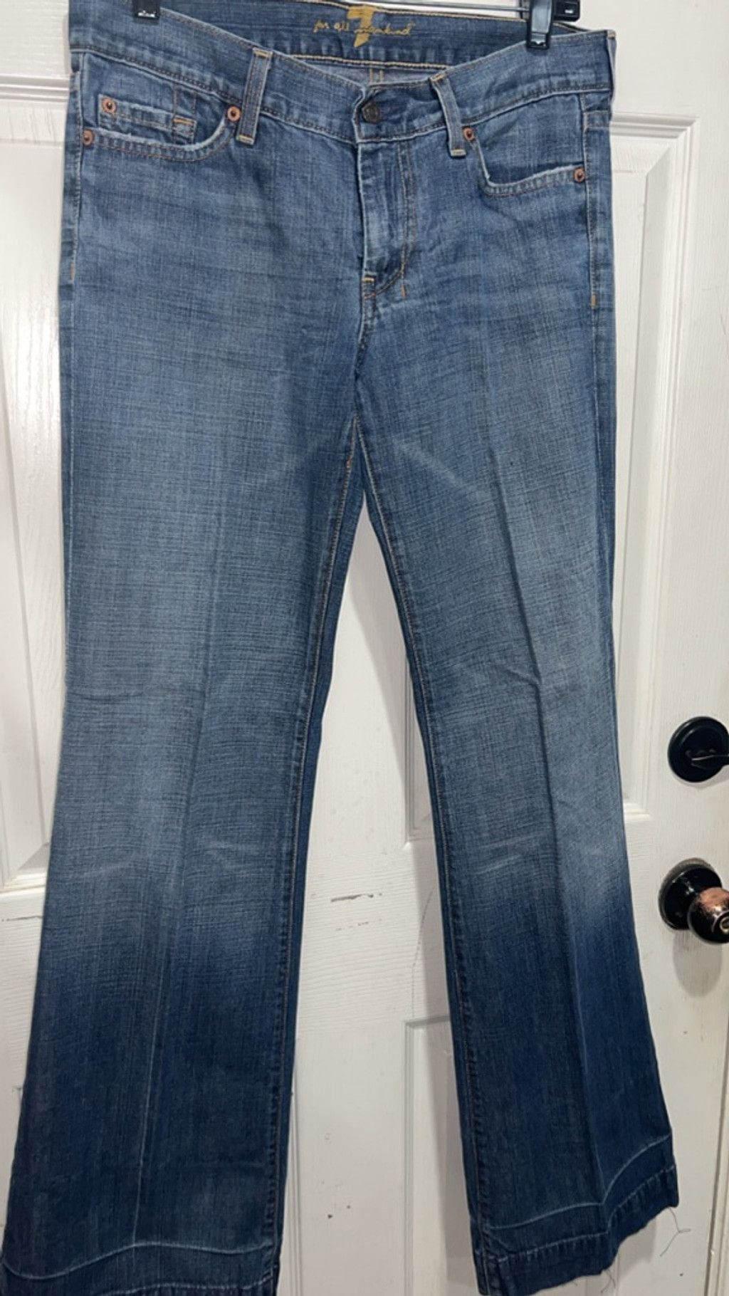 7 For All Mankind 7 for all mankind dojo flared jeans 30 Size 30" / US 8 / IT 44 - 1 Thumbnail