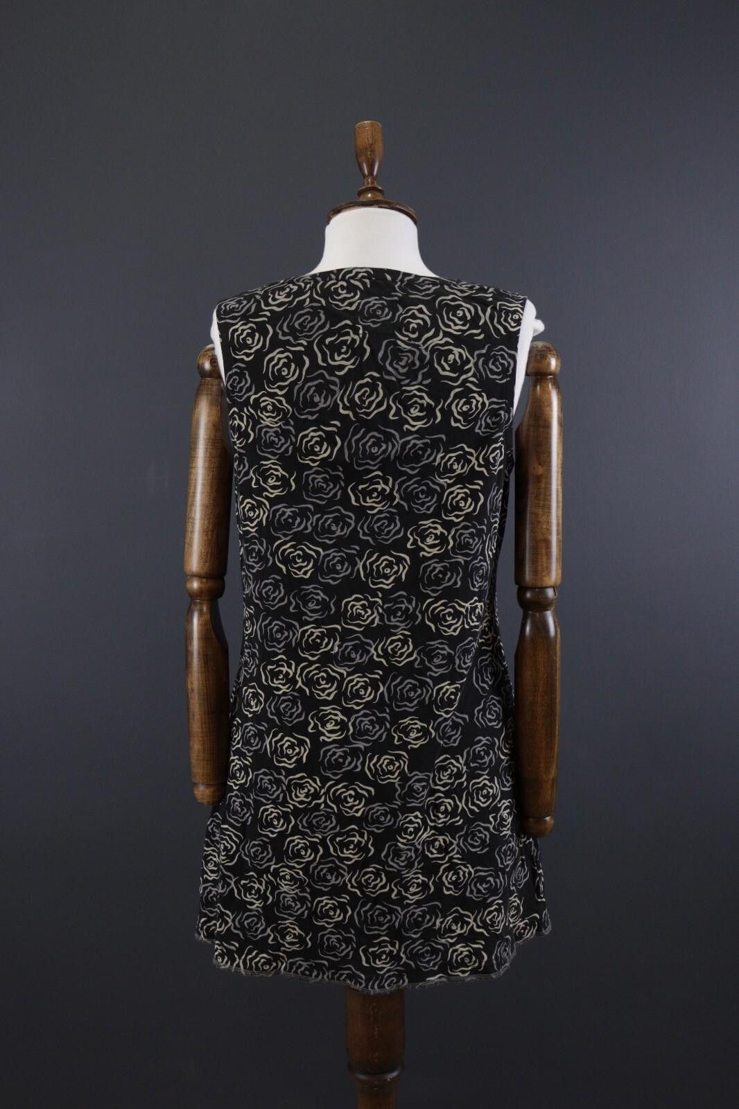Designer Deerberg by Oska Black Floral Summer Blouson Dress Size L Size L / US 10 / IT 46 - 8 Thumbnail