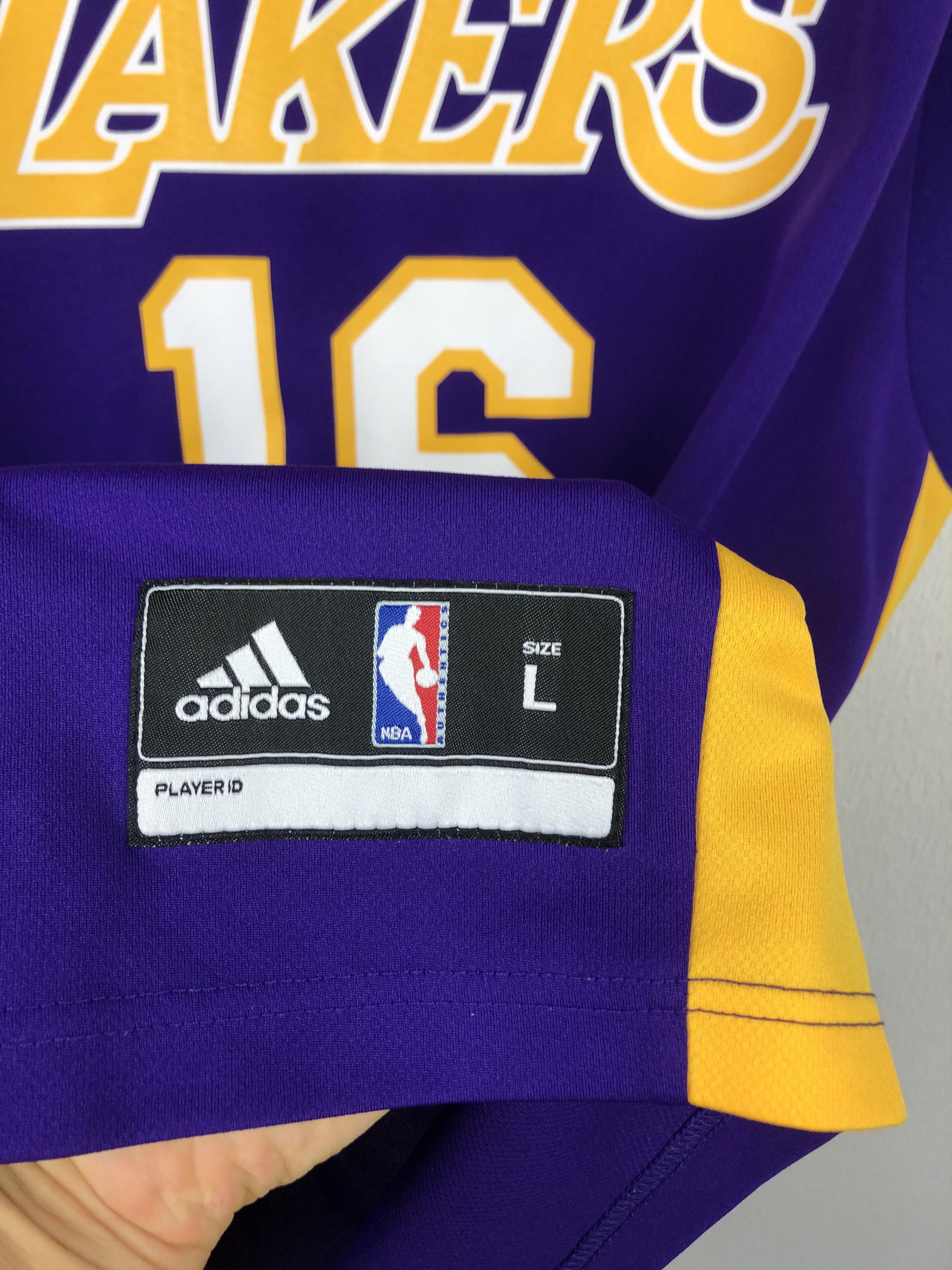 Adidas Adidas Los Angeles Lakers Gasol Jersey Mens Shirt Rare Tee Size US L / EU 52-54 / 3 - 4 Thumbnail
