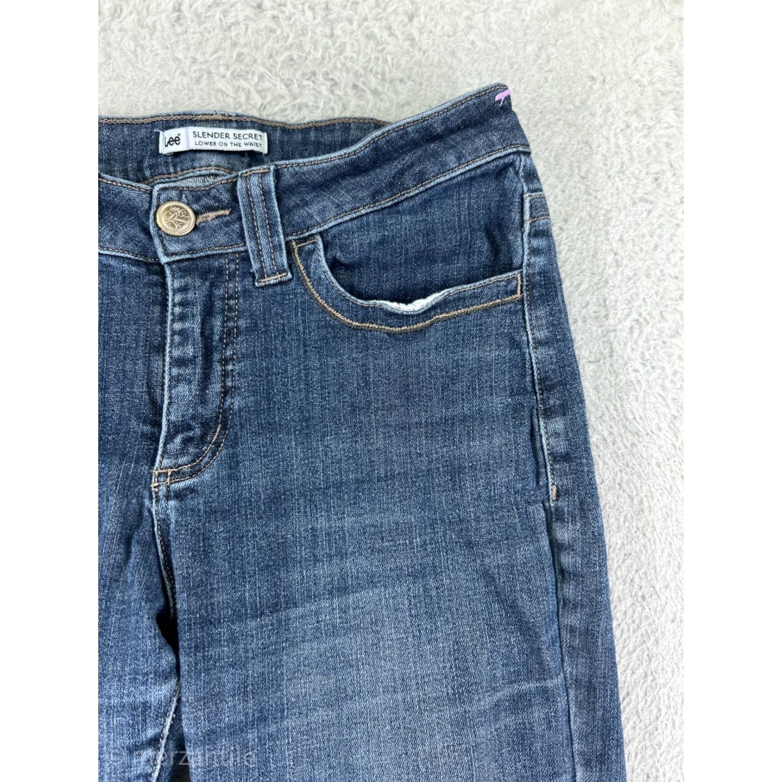 Lee Lee Womens Jeans Bootcut Mid Rise Denim 28 Blue Cotton Western 90s Cowboy Girls Size 28" / US 6 / IT 42 - 7 Thumbnail