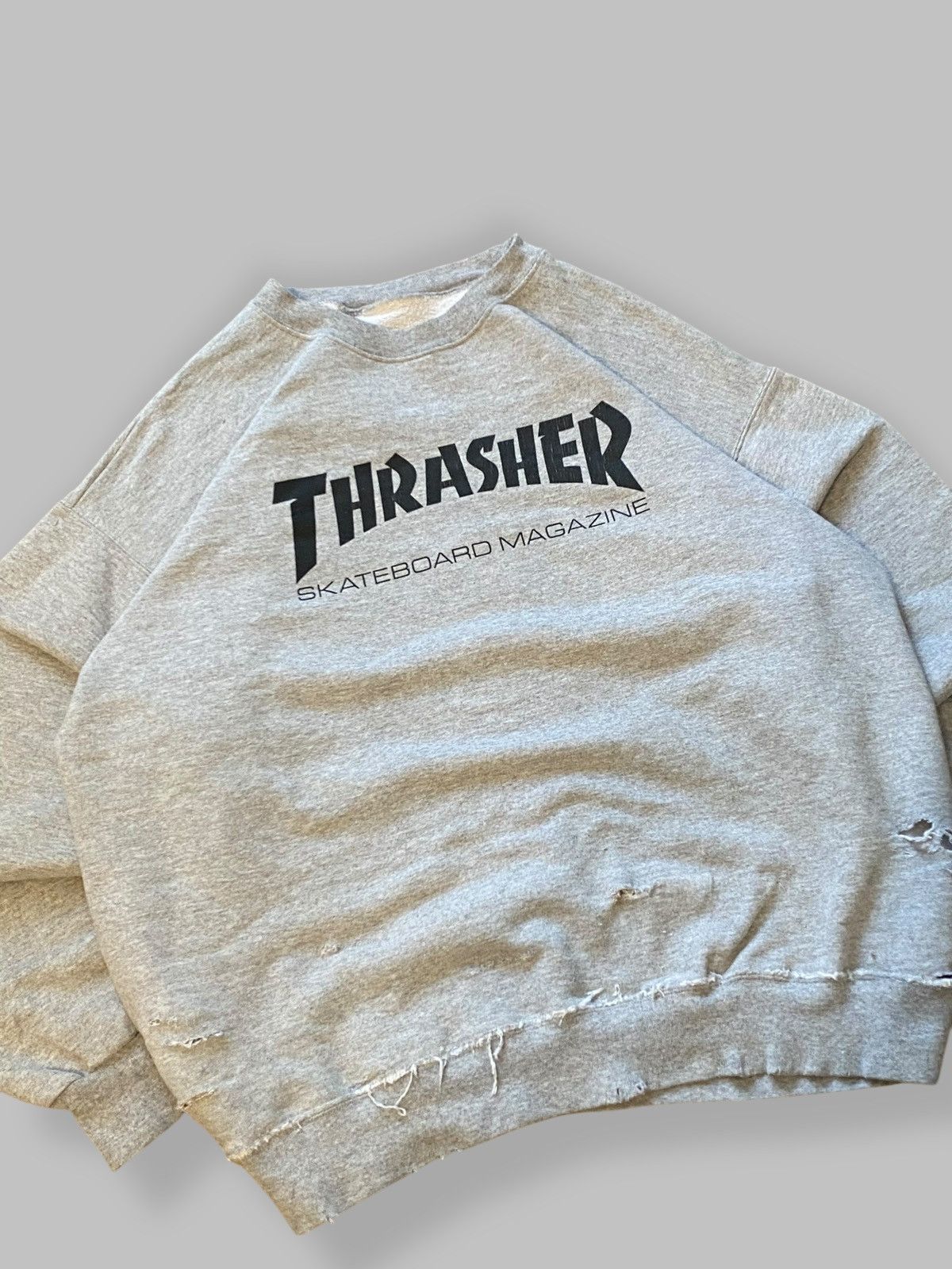 Thrasher 🔥 THRASHER SKATE MAG SWEATSHIRT DISTRESSED BOXY FIT Size US L / EU 52-54 / 3 - 5 Thumbnail