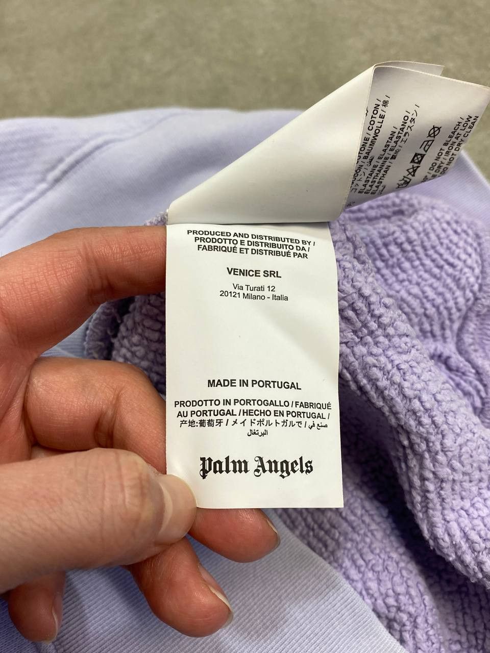 Palm Angels Palm Angels Curved Big Logo Purple Sweatshirt Size L / US 10 / IT 46 - 18 Thumbnail