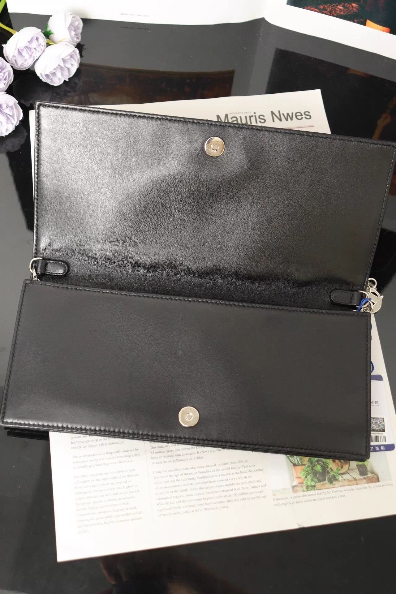 Dior Dior WOC Chain Bag Black Silver 27x12.5cm Auth Checked Size ONE SIZE - 8 Thumbnail