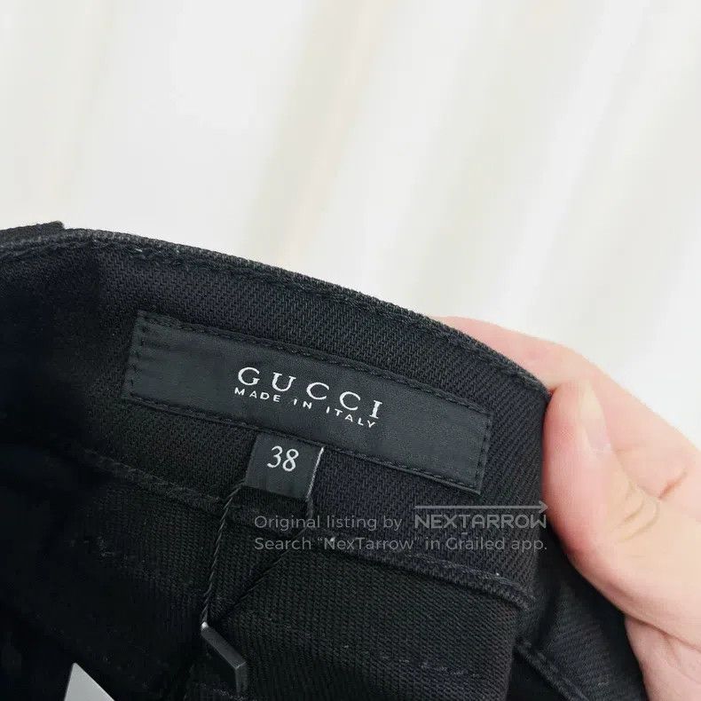 Gucci Gucci Printed leather brand letter denim trousers Size US 38 / EU 54 - 5 Thumbnail