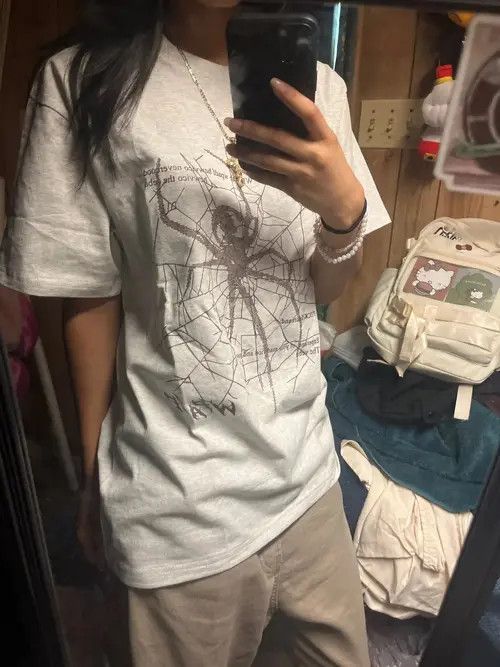 VIBE Spider T-shirt Top Graphic Print Hip Hop Harajuku style Size US L / EU 52-54 / 3 - 5 Thumbnail
