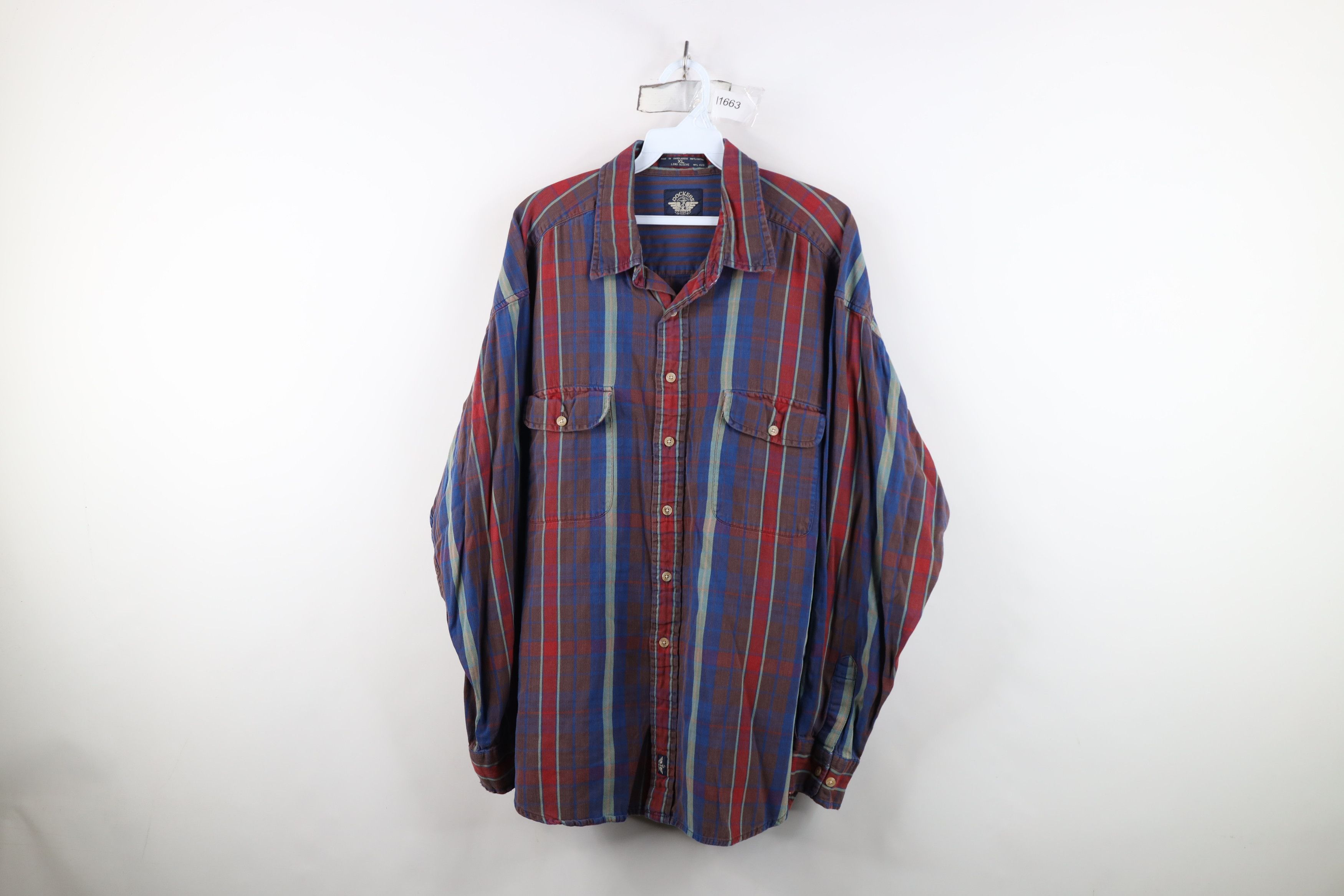 Vintage Vintage 90s Streetwear Rainbow Plaid Flannel Button Shirt Size US XL / EU 56 / 4 - 1 Thumbnail