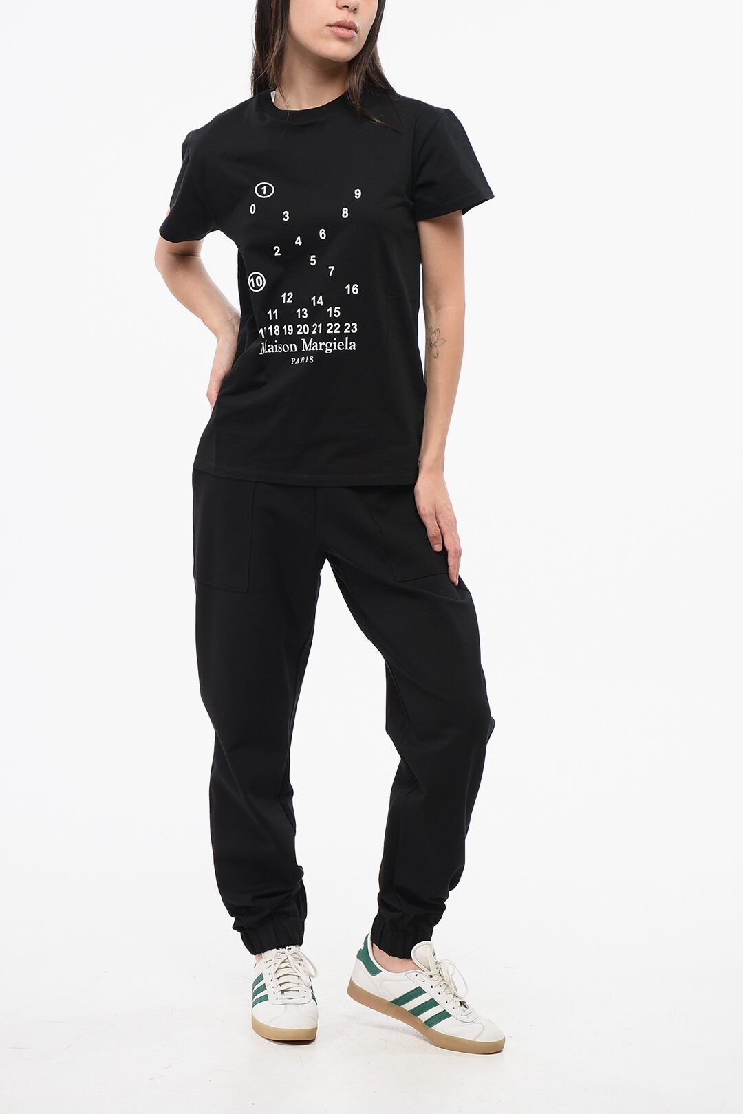Maison Margiela og1mm0825 Cotton Crewneck T-Shirt in Black Size S / US 4 / IT 40 - 4 Thumbnail
