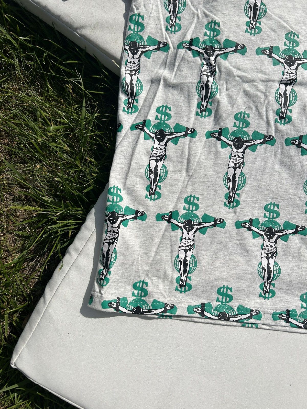 Fuck The Population FTP - Crucifix Ash T Shirt - Medium Size US M / EU 48-50 / 2 - 9 Thumbnail