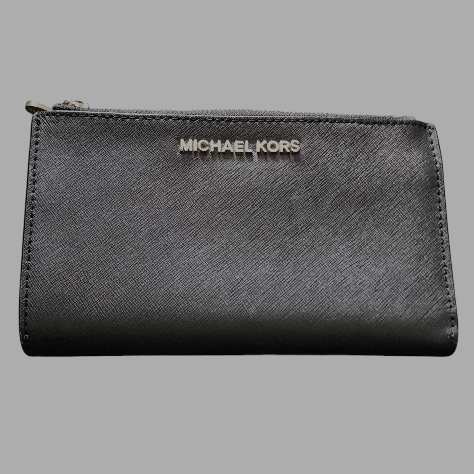 Michael Kors Adele Small Double Zip Wristlet Wallet black