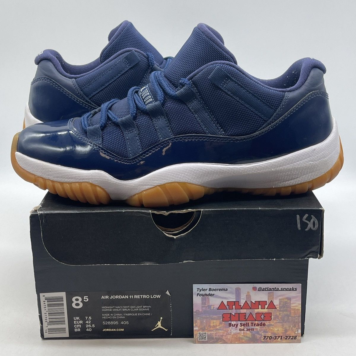Jordan Brand Air Jordan 11 low navy gum Size US 8.5 / EU 41-42 - 1 Thumbnail