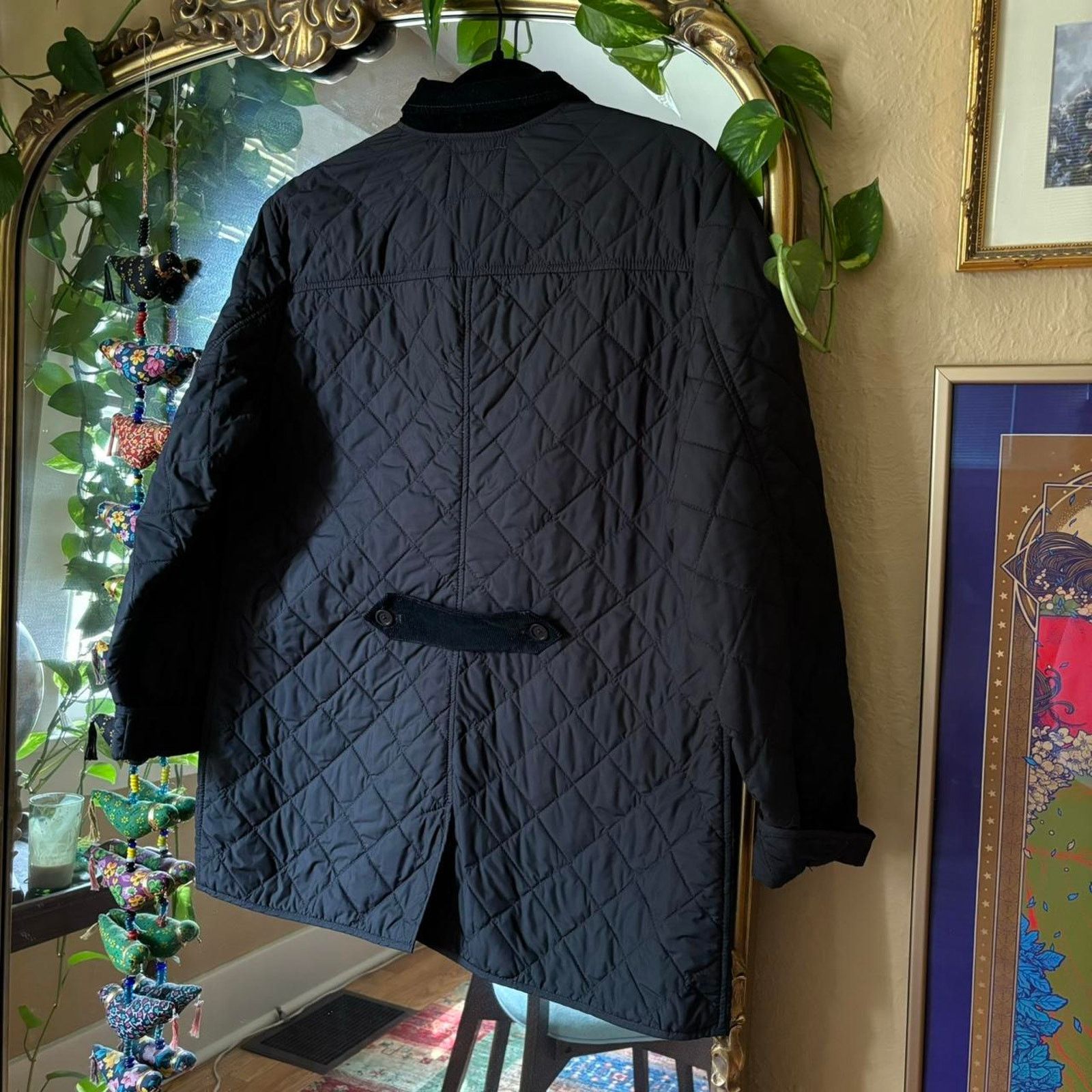 Faconnable Facconable Quilted Light Puffer Coat Black Cord Collar Large Size L / US 10 / IT 46 - 6 Thumbnail