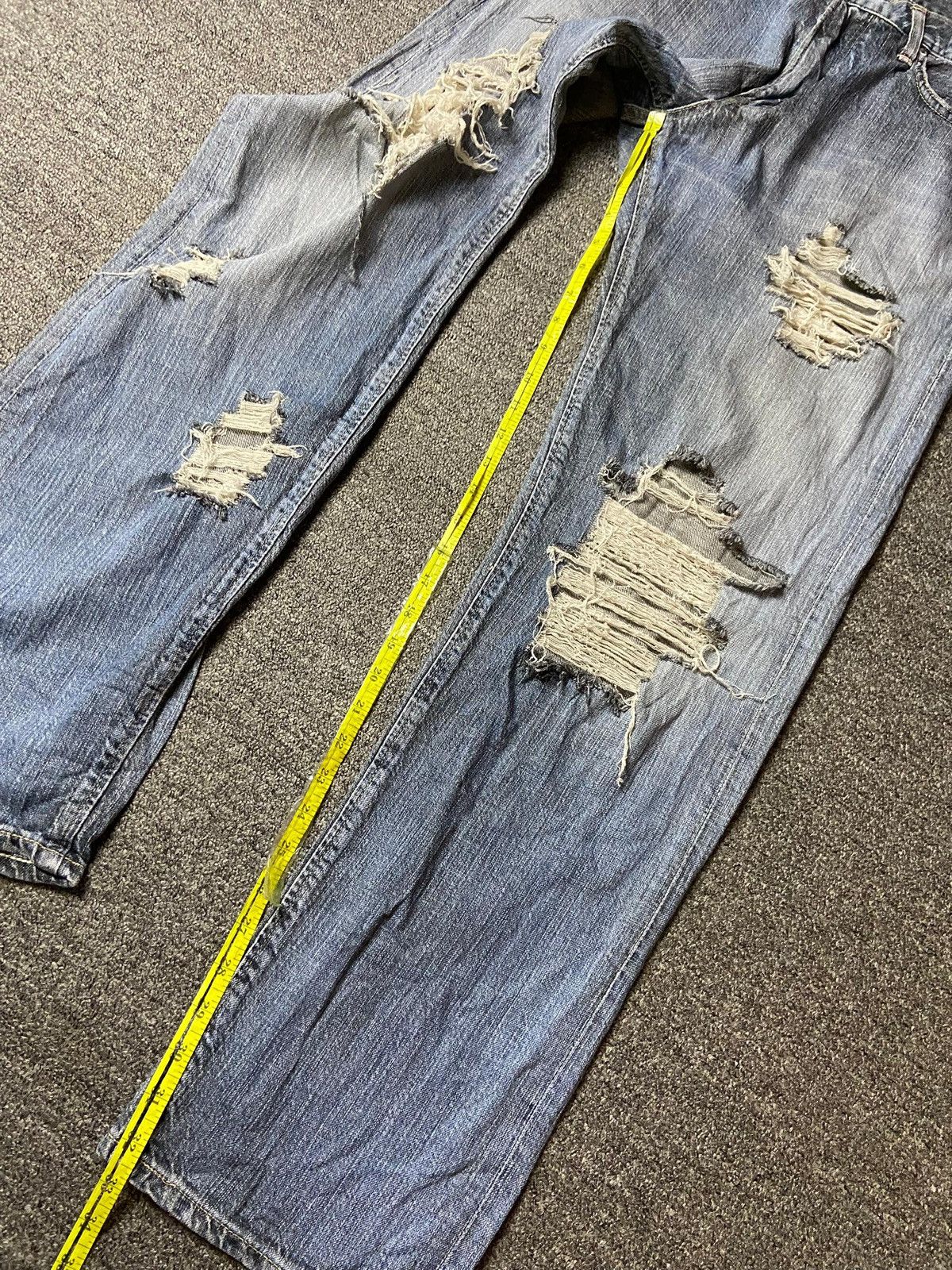 Edwin × Vintage Vintage Edwin 505 Distressed Denim Ripped Jeans (123) Size US 33 - 7 Thumbnail