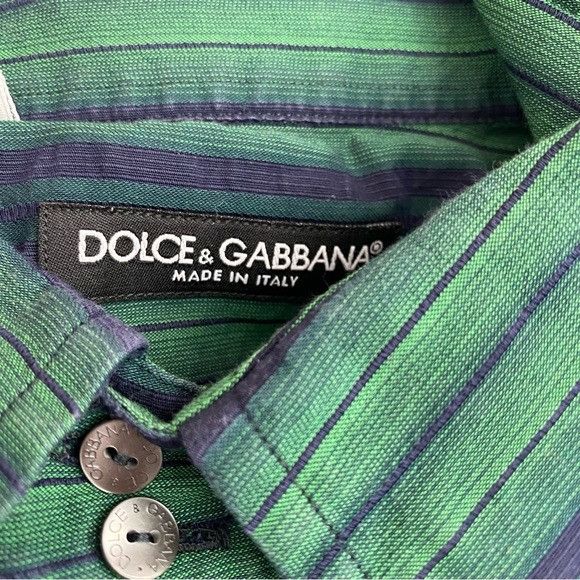 Dolce & Gabbana Dolce & Gabbana Striped Button Down Shirt Made In Italy Size US S / EU 44-46 / 1 - 13 Thumbnail