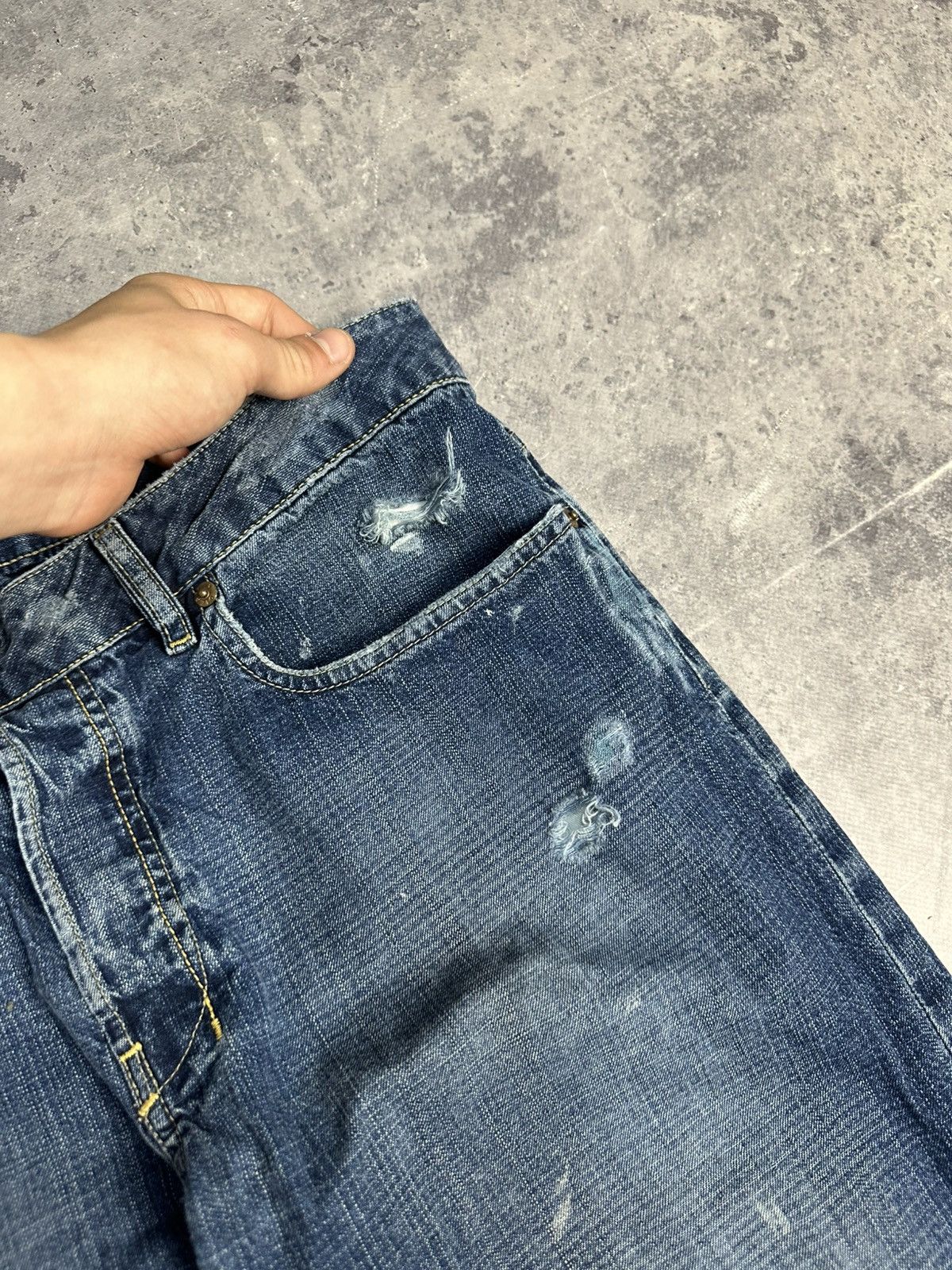 Diesel Vintage Diesel Jeans Distressed Wash Japanese Crazy y2k 90s Size US 32 / EU 48 - 13 Thumbnail