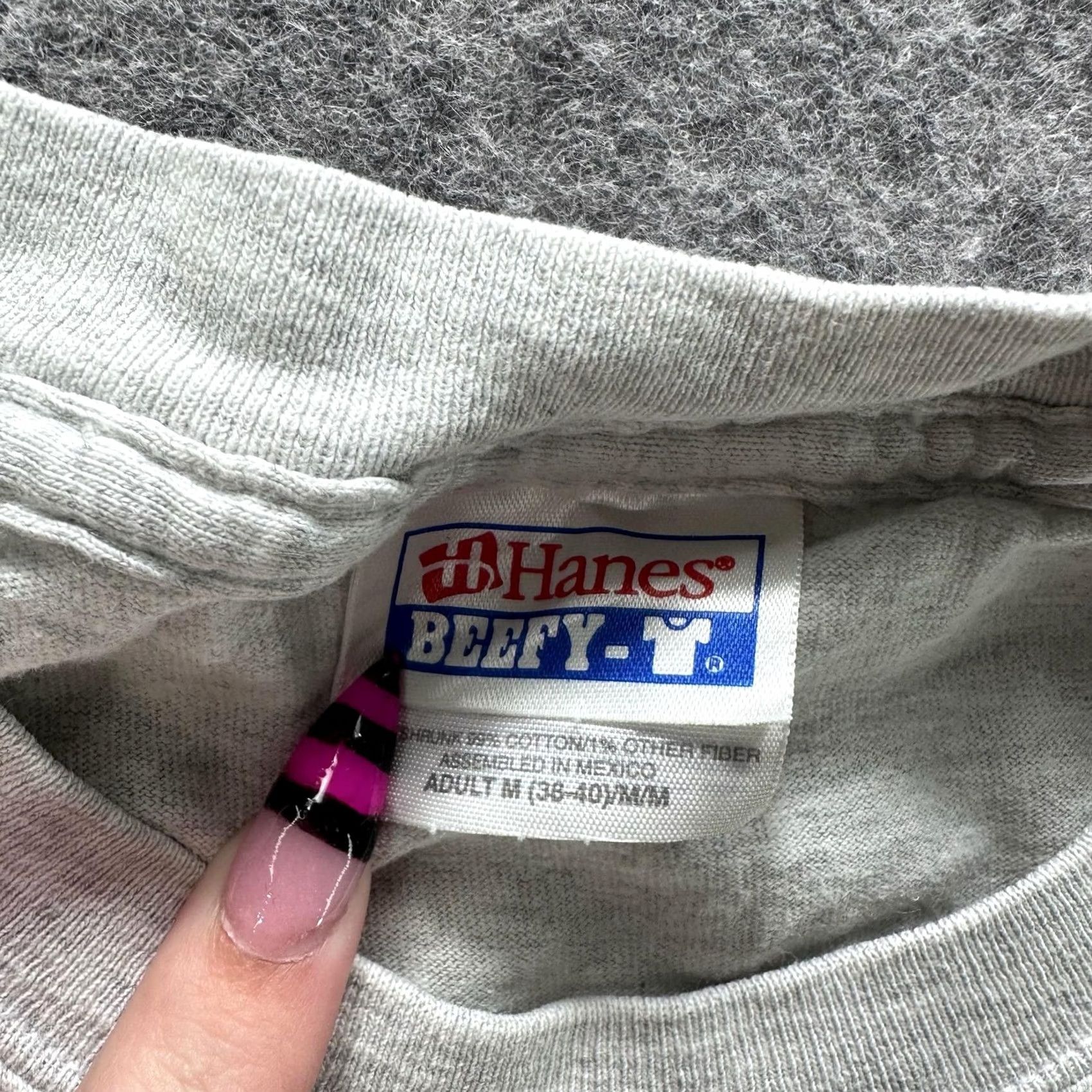 Hanes VINTAGE Hanes Shirt Mens M Gray Beefy-T Elk City Idaho Elk Mountain Graphic Heavyweight Size US M / EU 48-50 / 2 - 4 Thumbnail