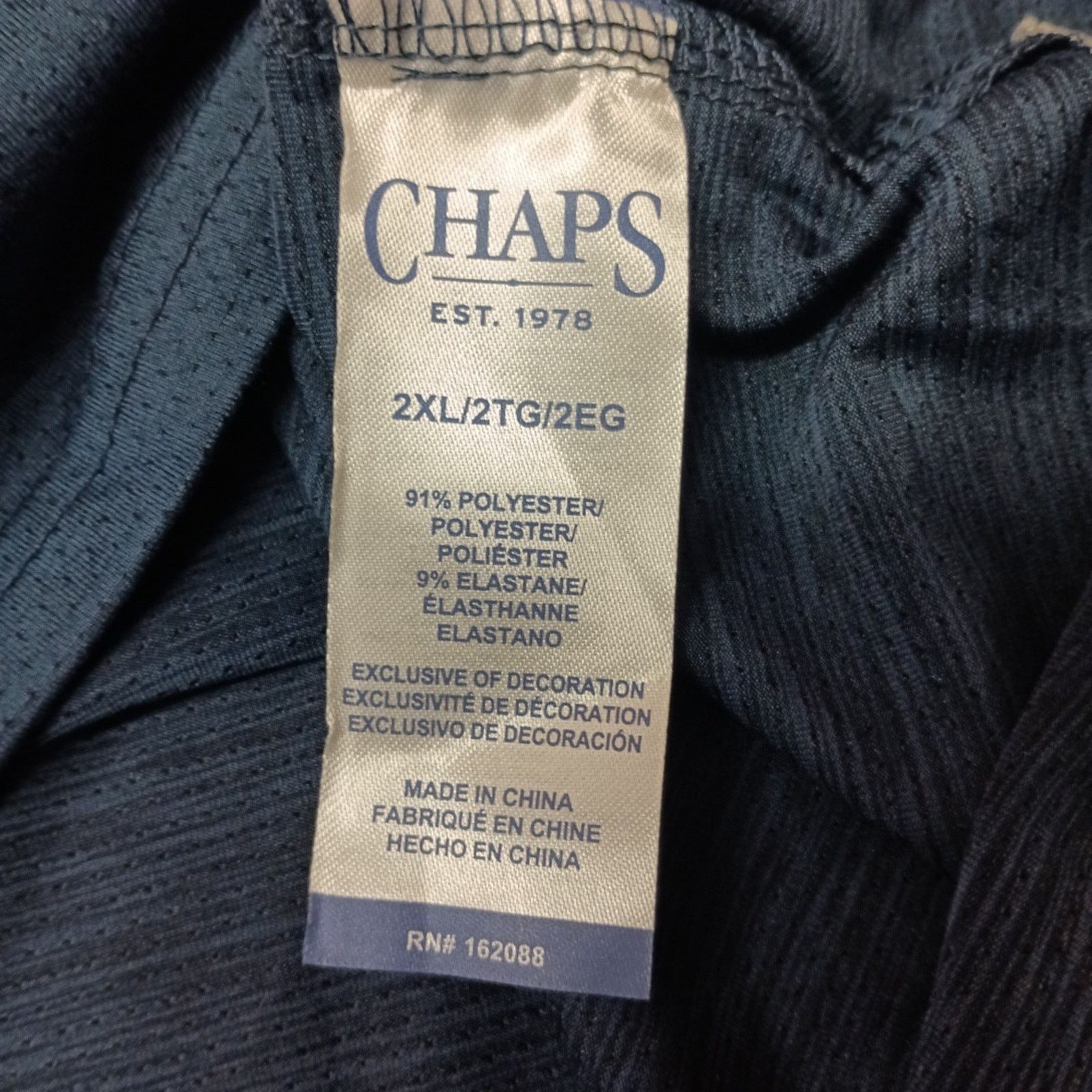 Chaps Chaps Golf Core Polo Shirt Men's 2XL Blue 4-Way Stretch Size US XXL / EU 58 / 5 - 7 Thumbnail
