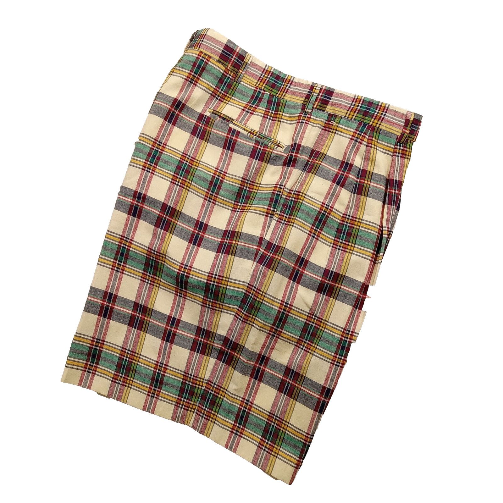Berle Berle Shorts 36 Men's Bermuda Baggy Green Plaid Lightweight Size US 36 / EU 52 - 3 Thumbnail