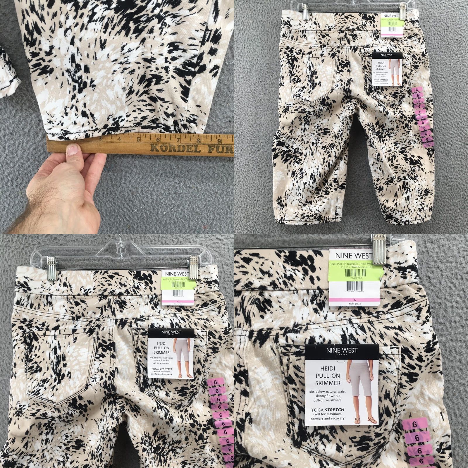 Nine West Nine West Heidi Pullon Skimmer Womens 6 Multicolor Printed Yoga Stretch NEW Skimmer Pants Womens 6 Multicolor Printed Stretch Capri Casual Size ONE SIZE - 8 Thumbnail