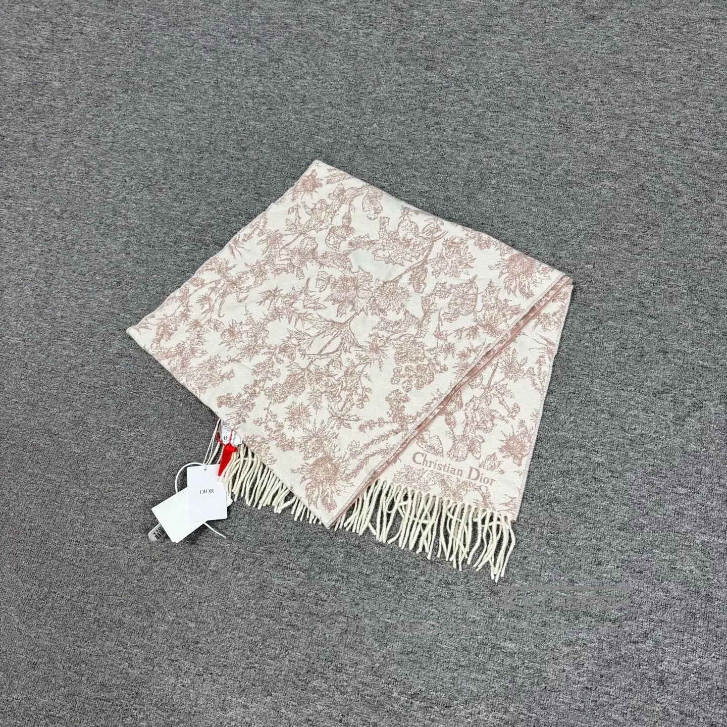 Dior Dior Floral jacquard double-sided cashmere scarf| Size ONE SIZE - 2 Thumbnail