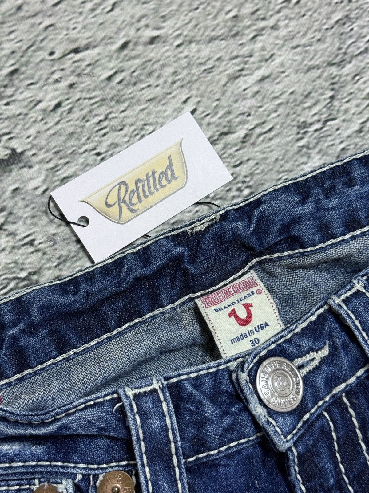True Religion True Religion blue jeans white thick stitching Billy Size 30" / US 8 / IT 44 - 10 Thumbnail