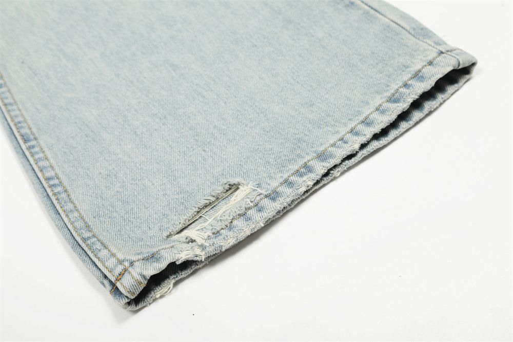 Jean Men's hippie distressed gradient washed flared ripped jeans Size US 32 / EU 48 - 5 Thumbnail