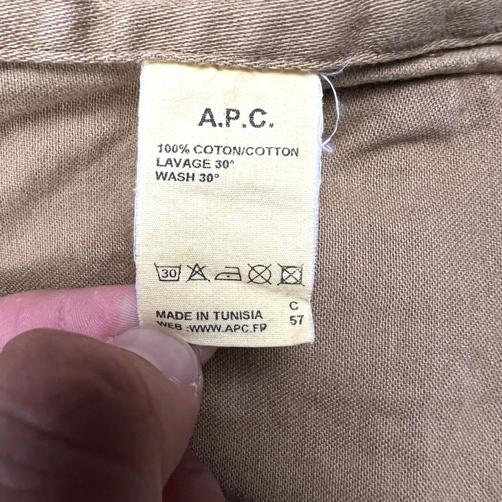 Vintage APC F2 Military Jacket Shoot Them Back XS Mens Beige Button Cotton Size US XS / EU 42 / 0 - 5 Thumbnail