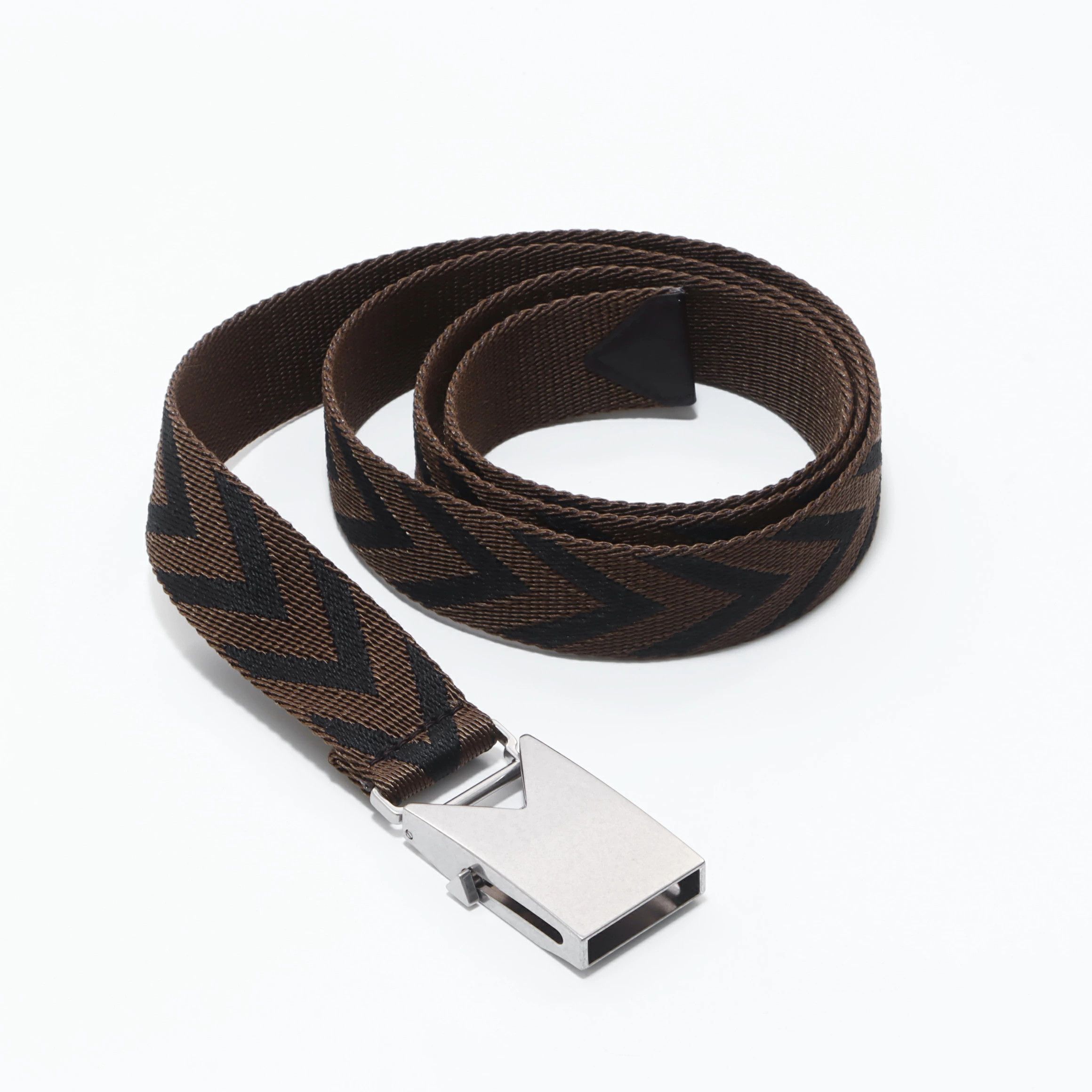 Bottega Veneta BOTTEGA VENETA brown black fabric woven belt One Size Size ONE SIZE - 1 Thumbnail