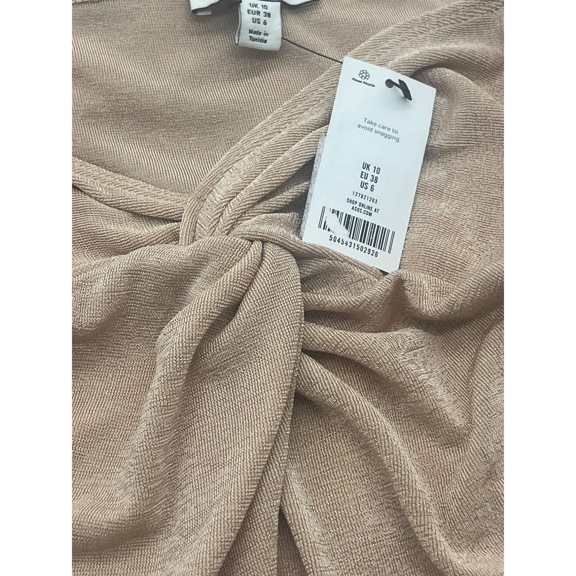 Topshop Topshop Slinky Twist Front Maxi Skirt in Stone-Neutral, Sz. Size 28" / US 6 / IT 42 - 6 Thumbnail