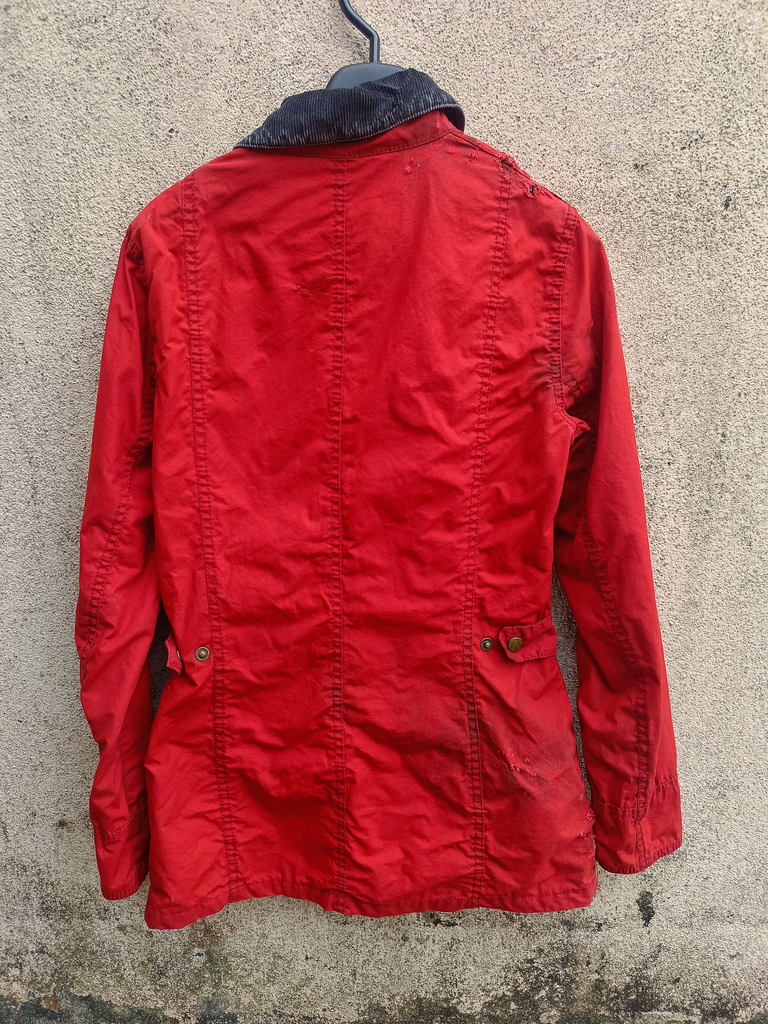 Barbour Barbour Beadnell Jacket Womens UK 8 Red Wax Coat Size S / US 4 / IT 40 - 5 Thumbnail