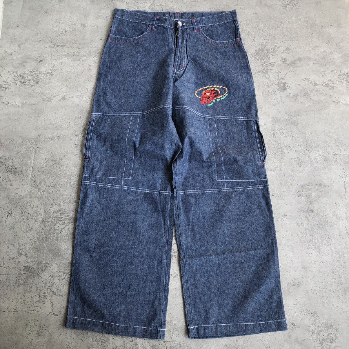 JNCO Y2K JEANS SKULL ICON DENIM PANTS LIKE JNCO JEANS Size US 36 / EU 52 - 1 Thumbnail
