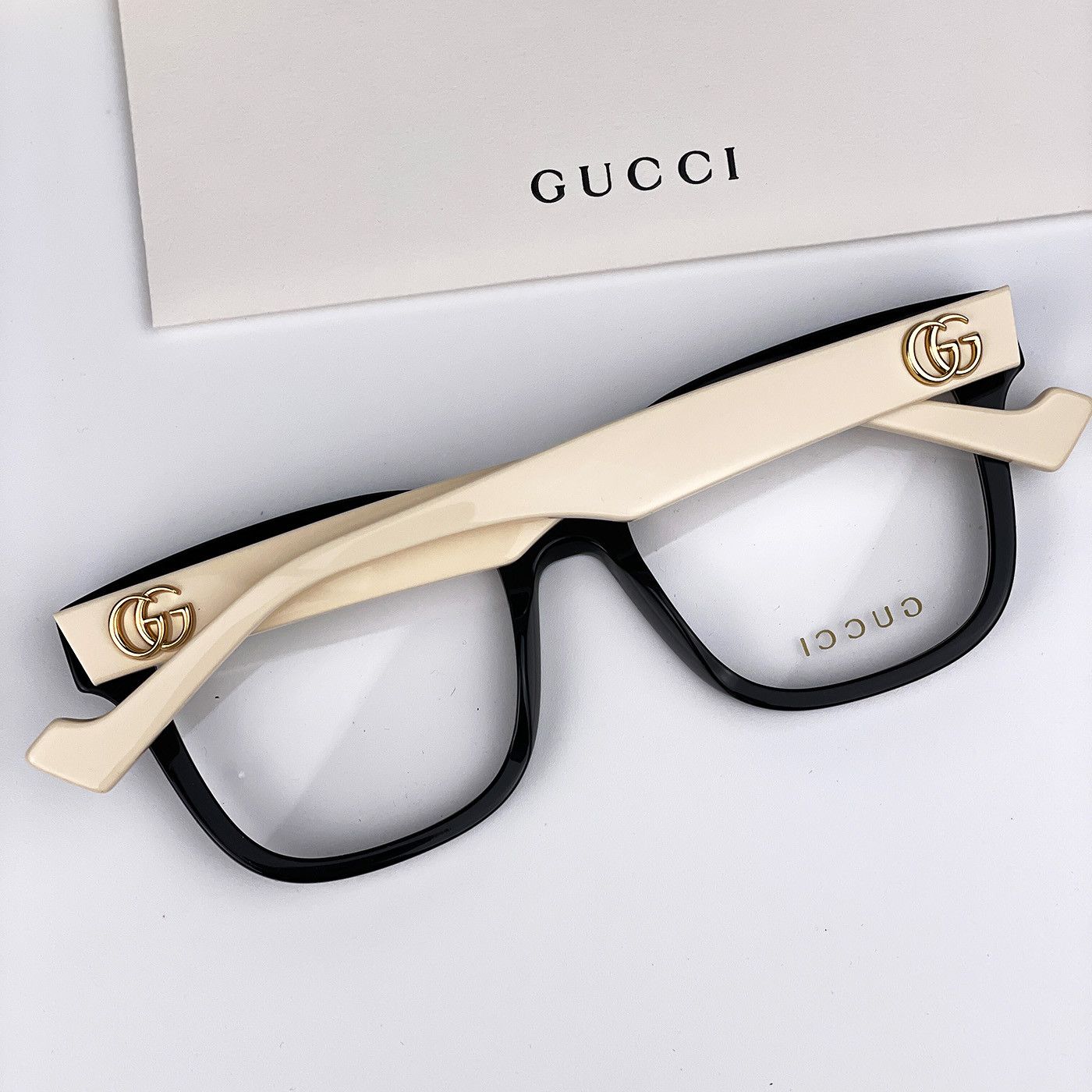 Gucci NEW Gucci GG0958O 005 Black White Square Unisex Eyeglasses Size ONE SIZE - 3 Thumbnail
