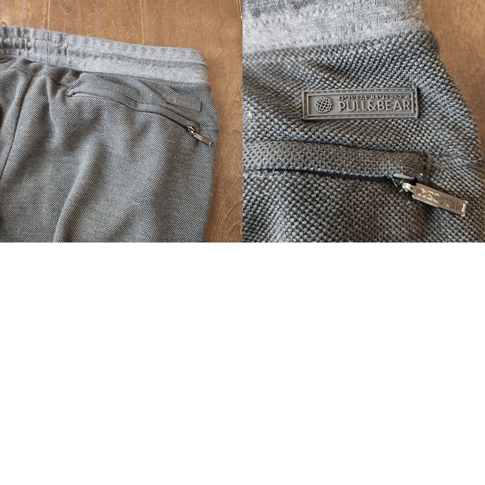 Vintage Pull&Bear Jogger Sweatpants Mens M Gray Zip Pocket Casual Drawstring Sweatpants Athleisure Mens M Gray Size US 31 - 10 Thumbnail