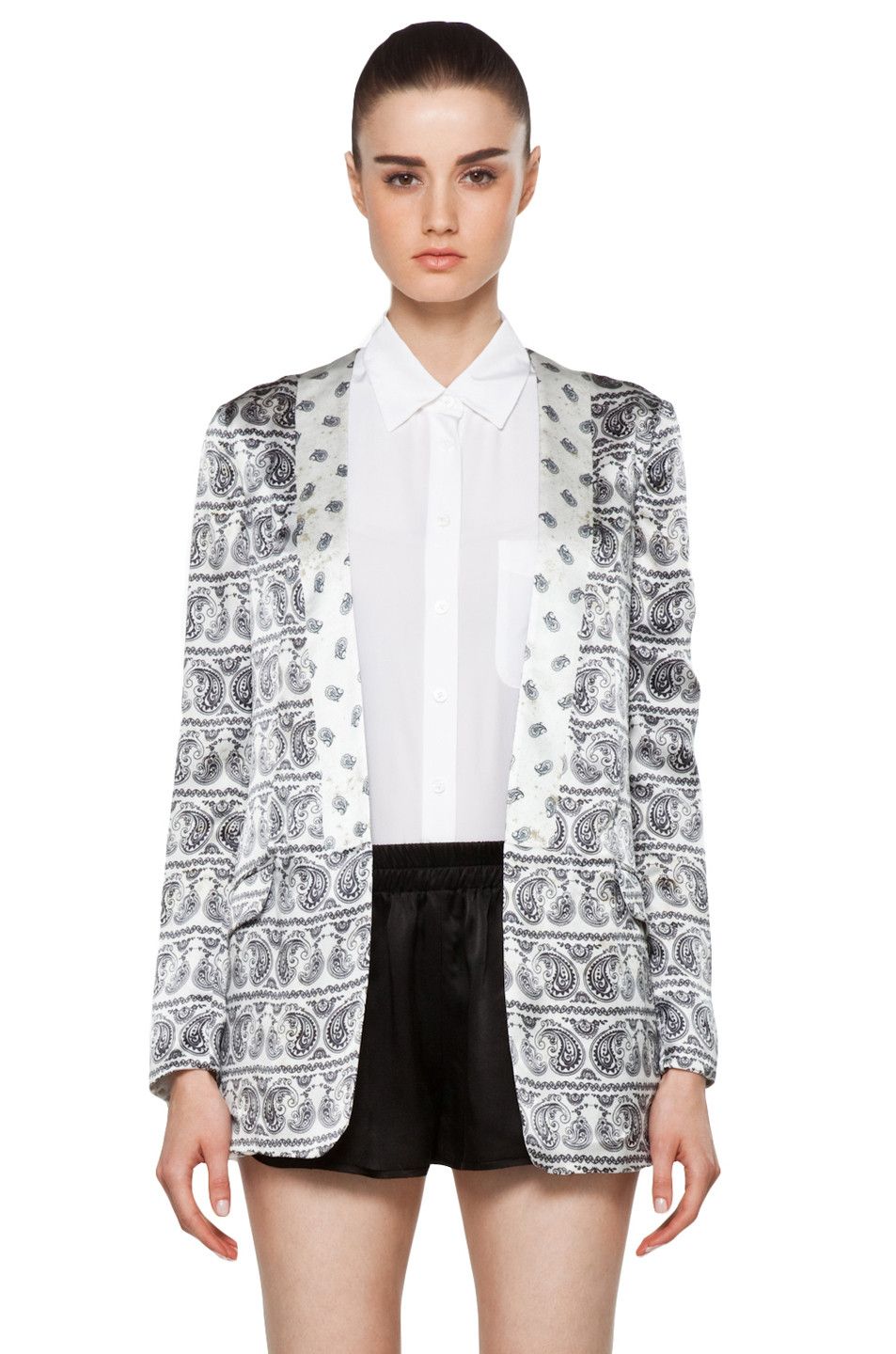 Balmain PIERRE BALMAIN reversible bandana silk blazer IN WHITE Size M / US 6-8 / IT 42-44 - 1 Thumbnail
