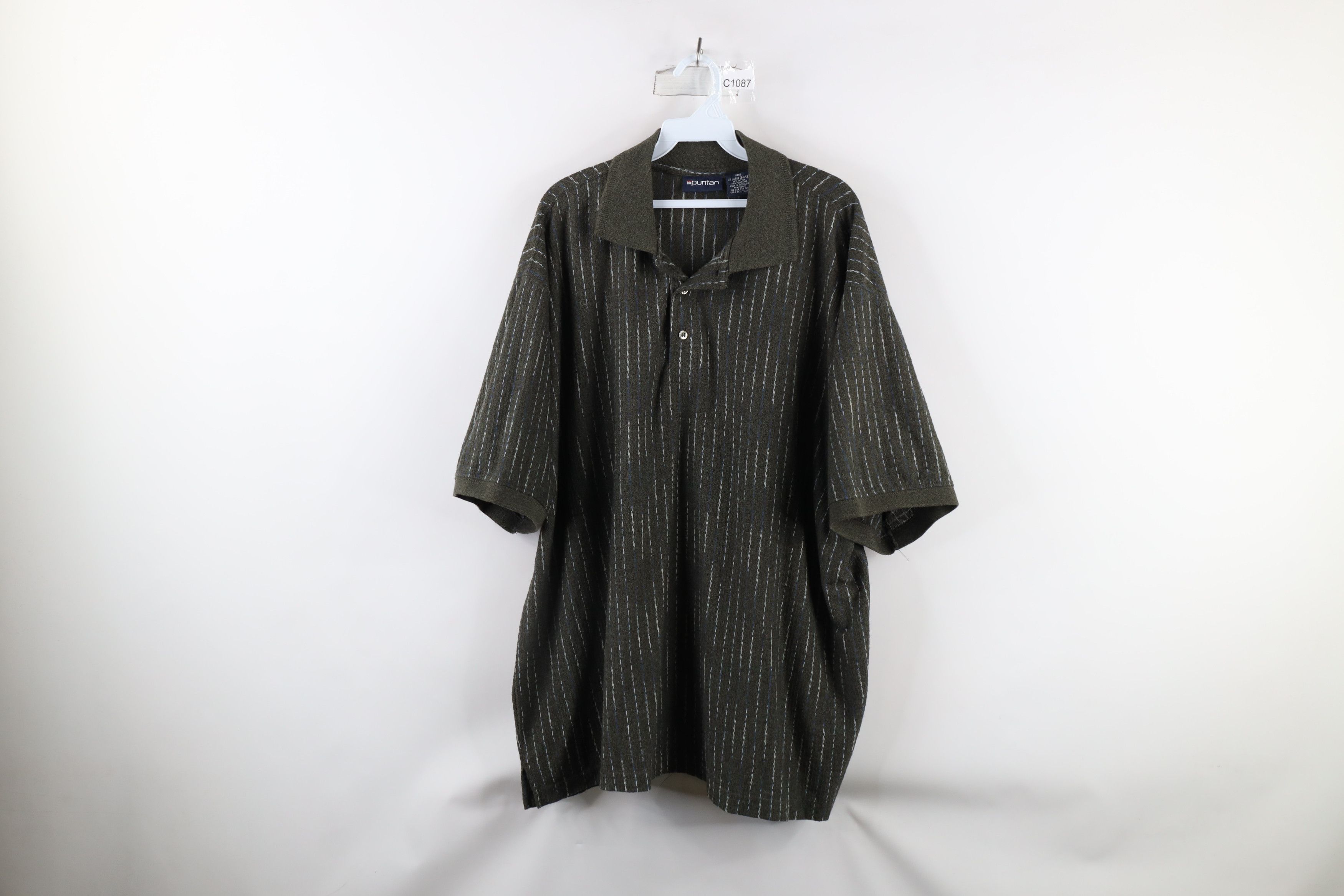 Vintage Vintage 90s Streetwear Knit Short Sleeve Golf Polo Shirt Size US XXL / EU 58 / 5 - 1 Thumbnail