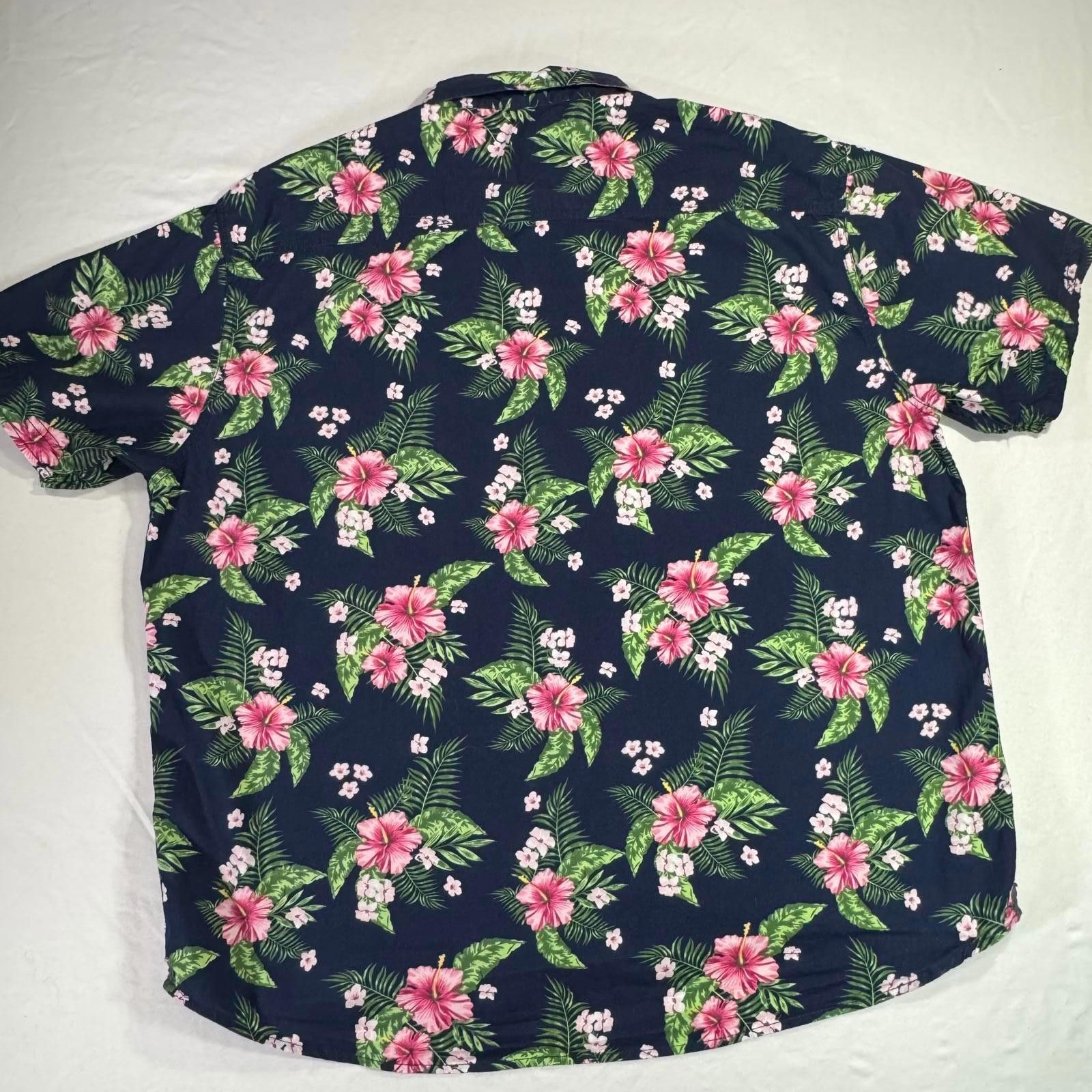 Free People FREE PLANET Button Up Shirt Men's 3X Blue Sleeve Hawaiian Size US XXL / EU 58 / 5 - 3 Thumbnail