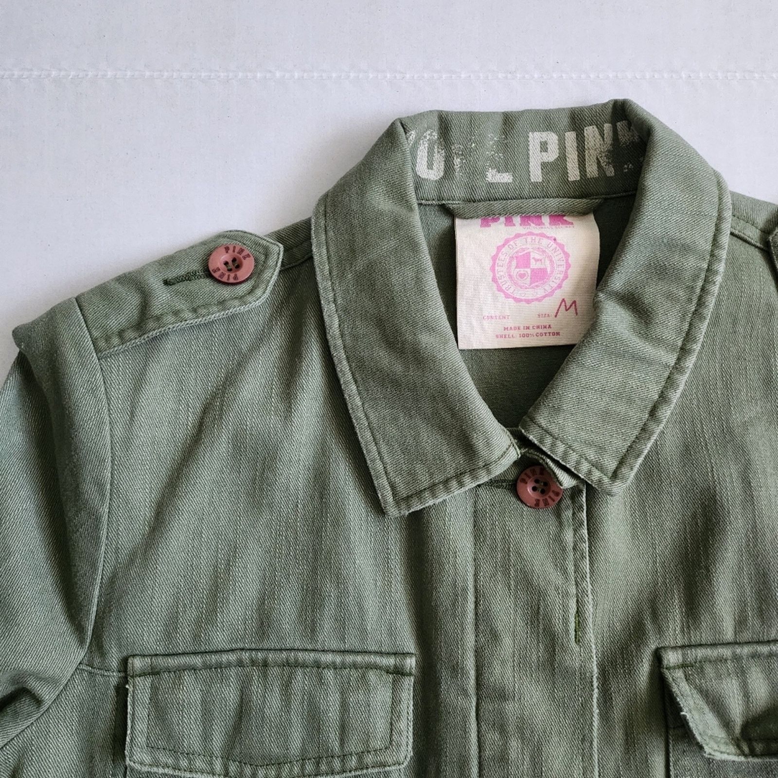 Pink PINK Victoria Secret Green denim jacket Size M / US 6-8 / IT 42-44 - 4 Thumbnail