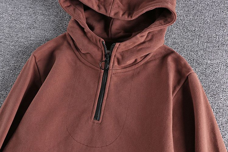Japanese Brand × Vintage Red Velvet Thickening Half Zipper Hoodie Jacket Size US M / EU 48-50 / 2 - 5 Thumbnail